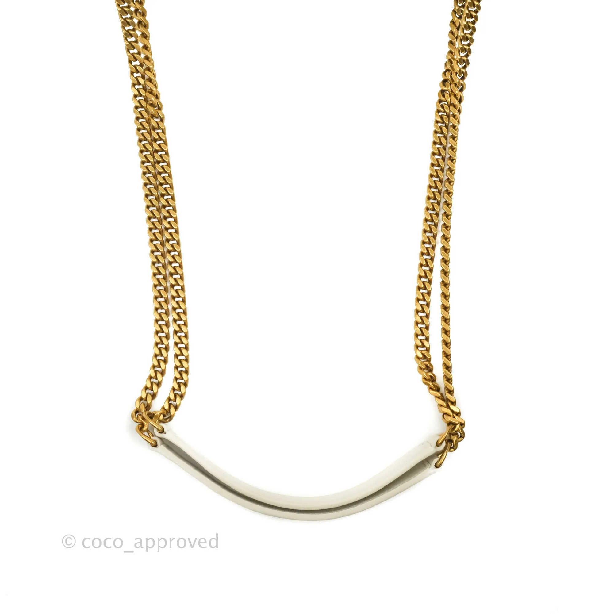 Saint Laurent Niki Baby Chain Bag Blanc Vintage Lambskin Gold Hardware