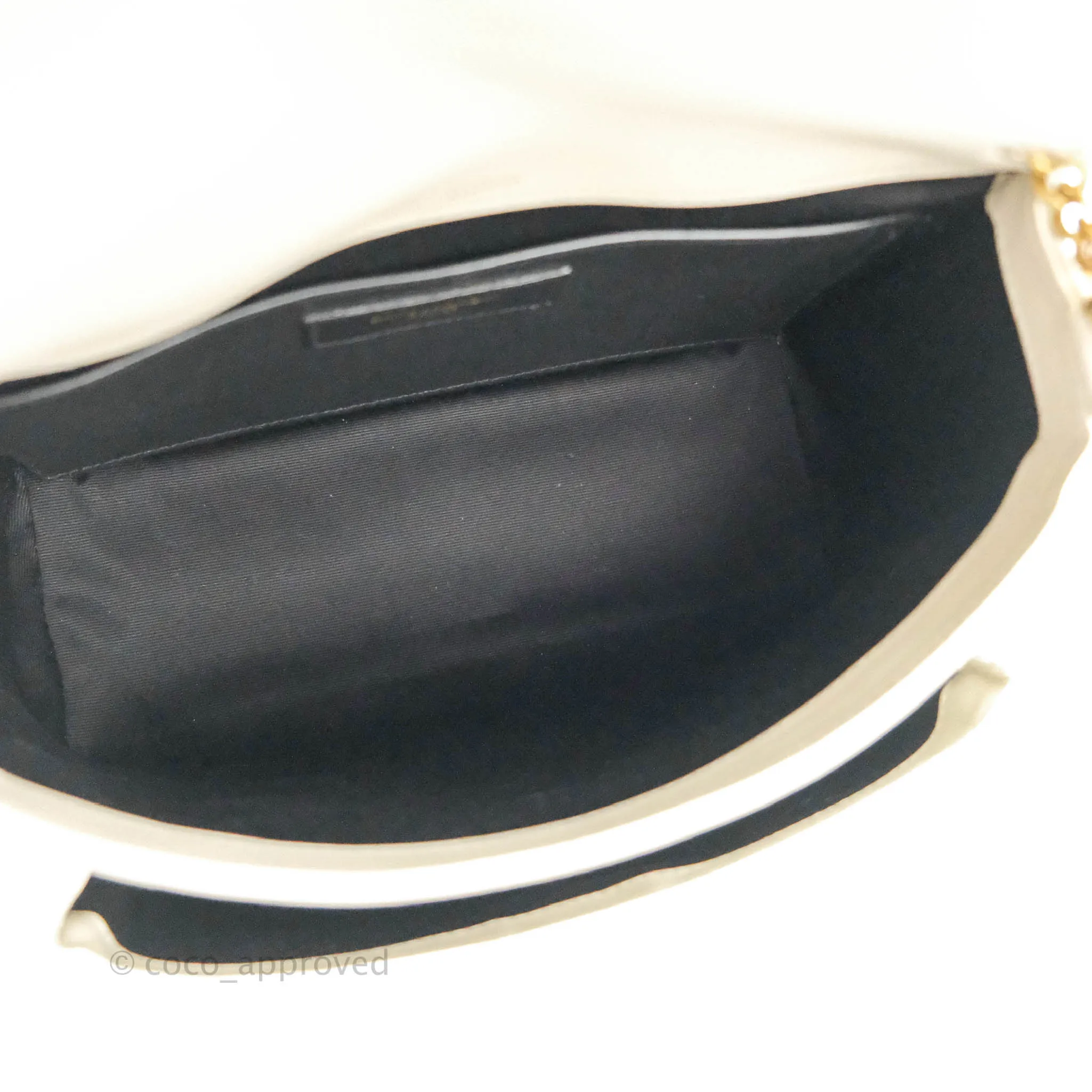 Saint Laurent Niki Baby Chain Bag Blanc Vintage Lambskin Gold Hardware