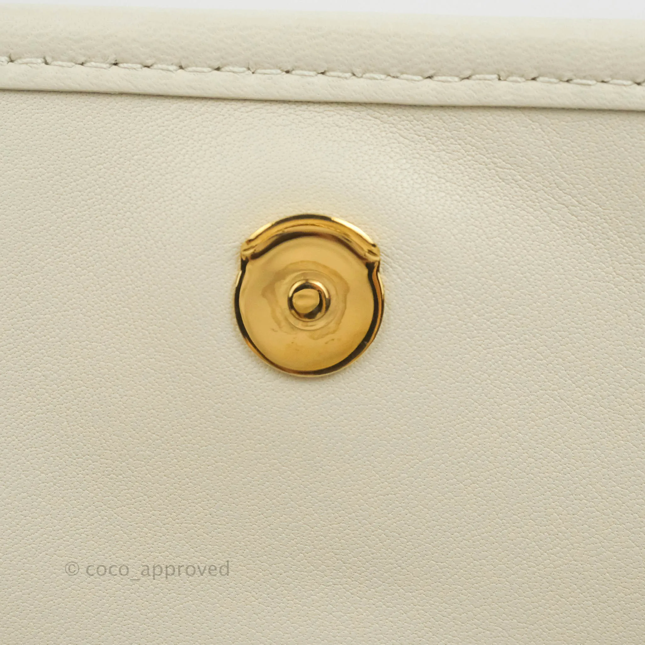 Saint Laurent Niki Baby Chain Bag Blanc Vintage Lambskin Gold Hardware