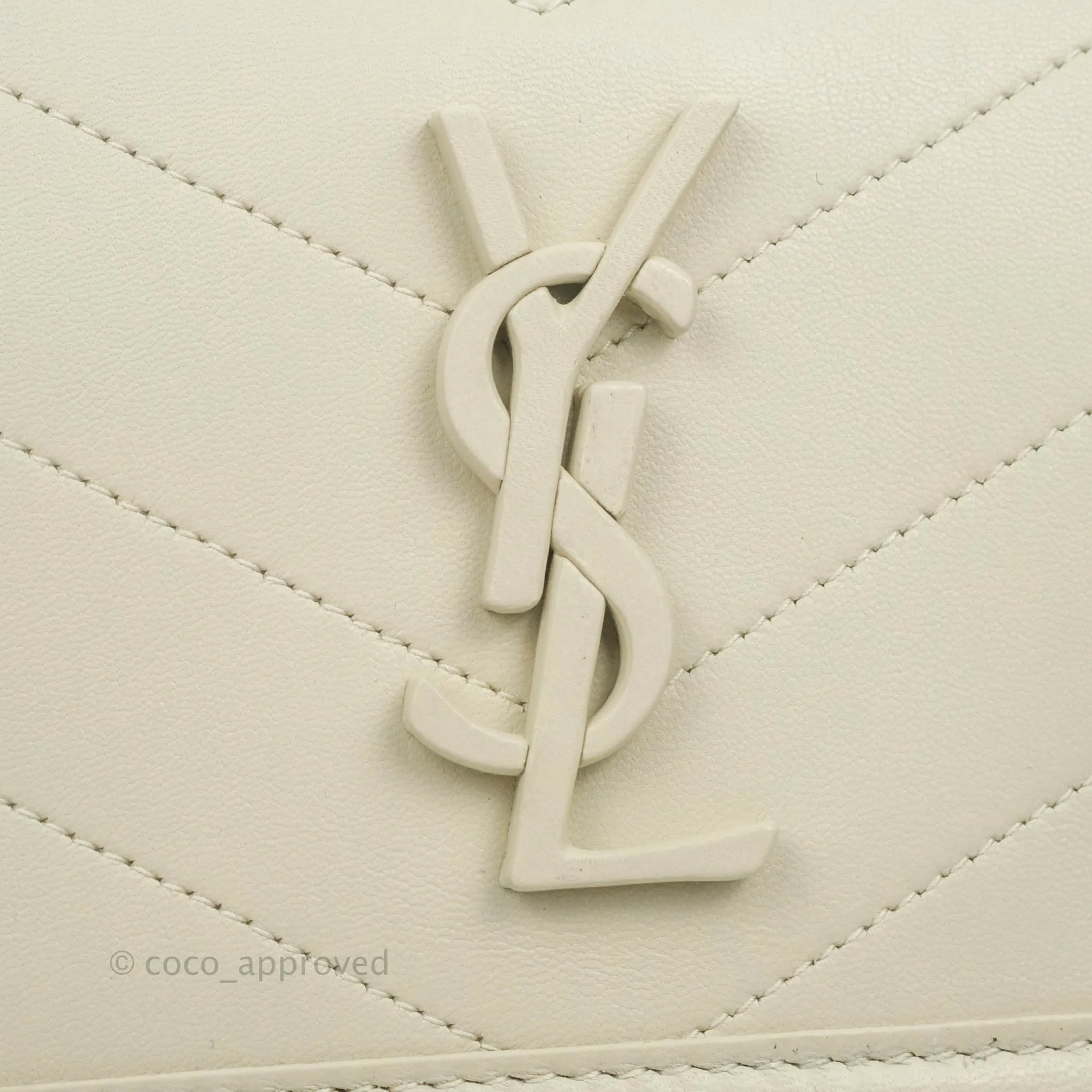 Saint Laurent Niki Baby Chain Bag Blanc Vintage Lambskin Gold Hardware