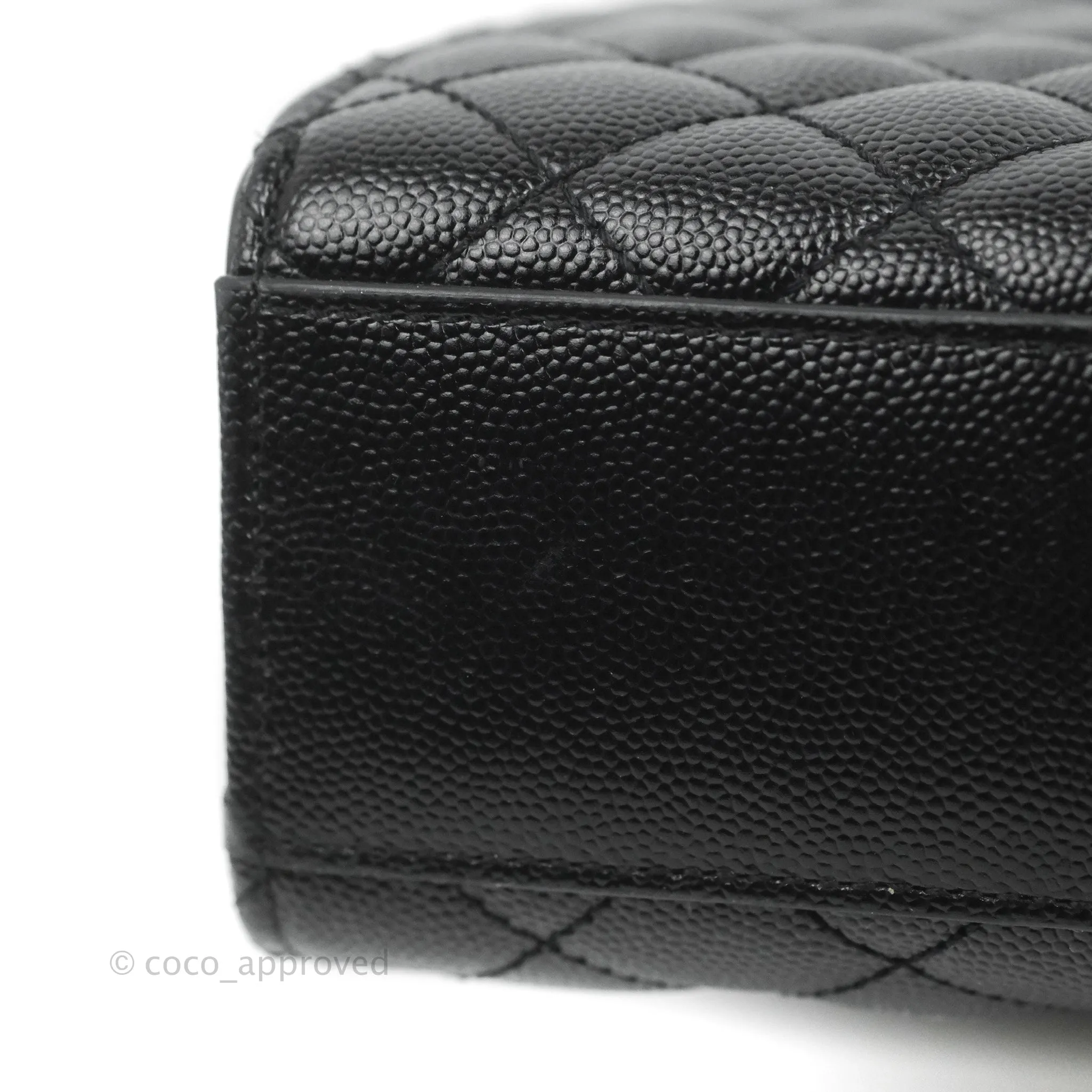 Saint Laurent Quilted Envelope Large Black Caviar Gold Hardware
