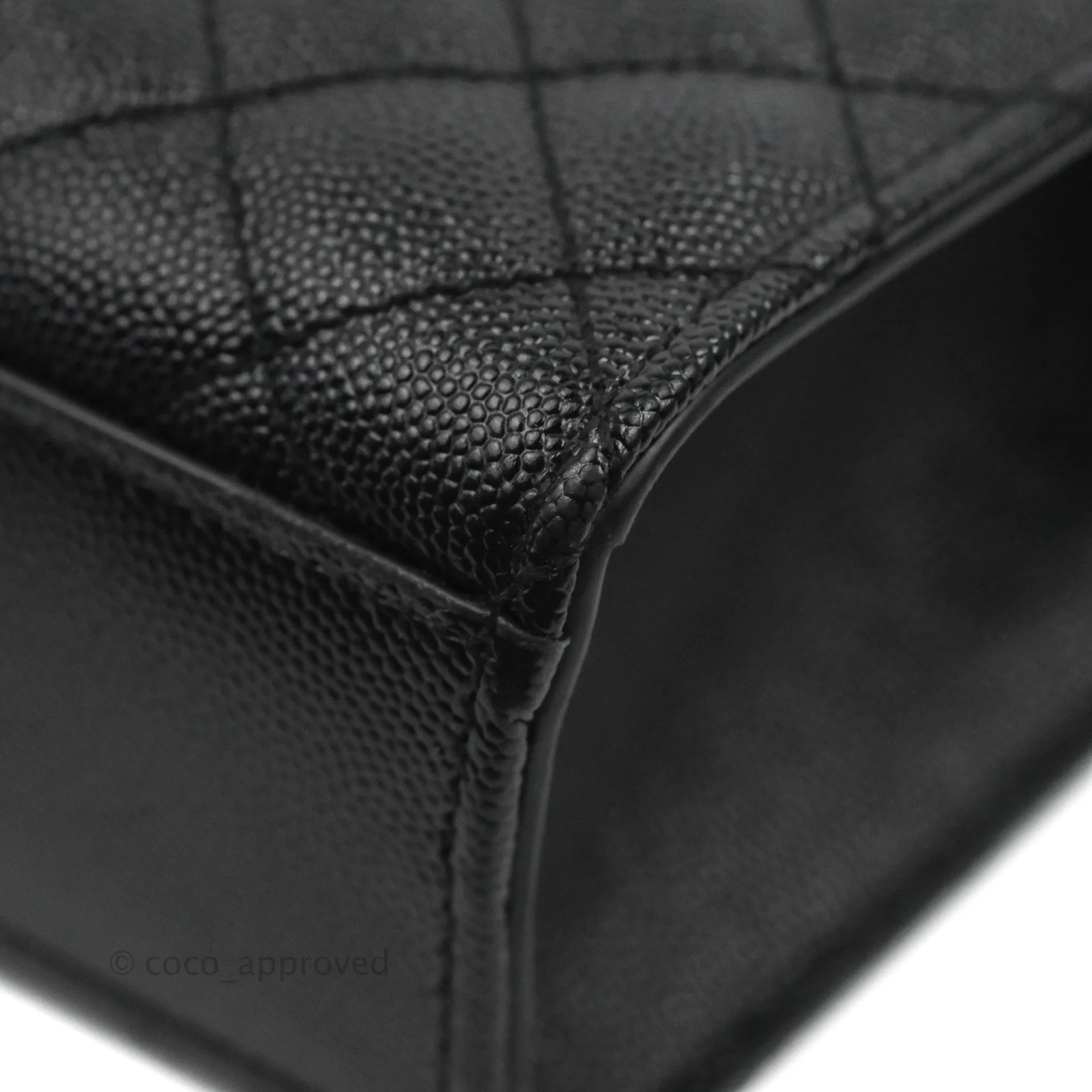 Saint Laurent Quilted Envelope Large Black Caviar Gold Hardware