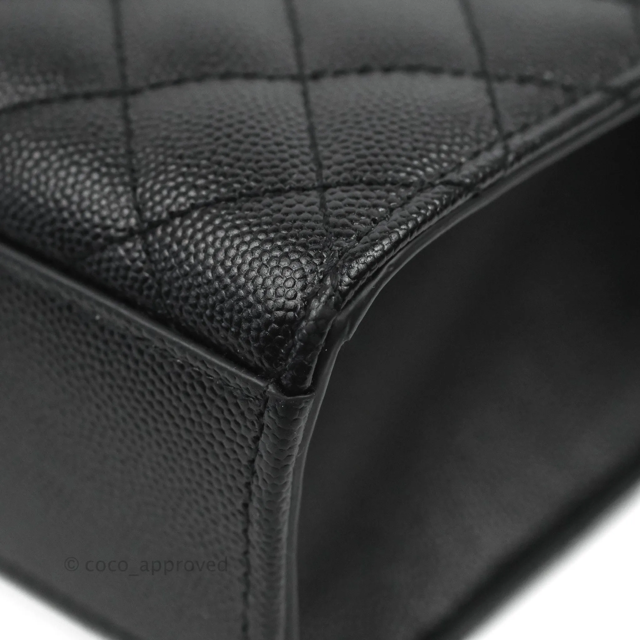 Saint Laurent Quilted Envelope Large Black Caviar Gold Hardware