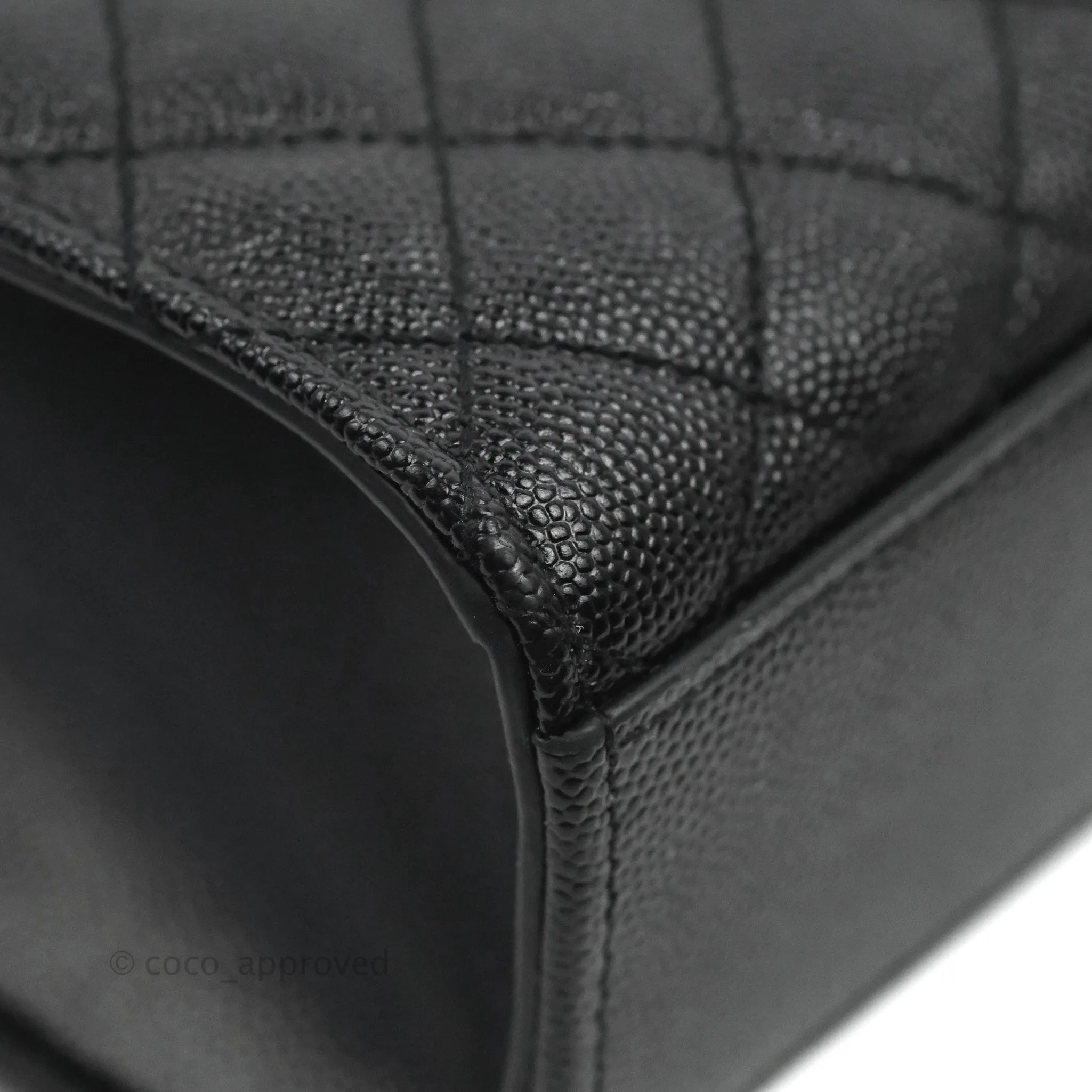 Saint Laurent Quilted Envelope Large Black Caviar Gold Hardware