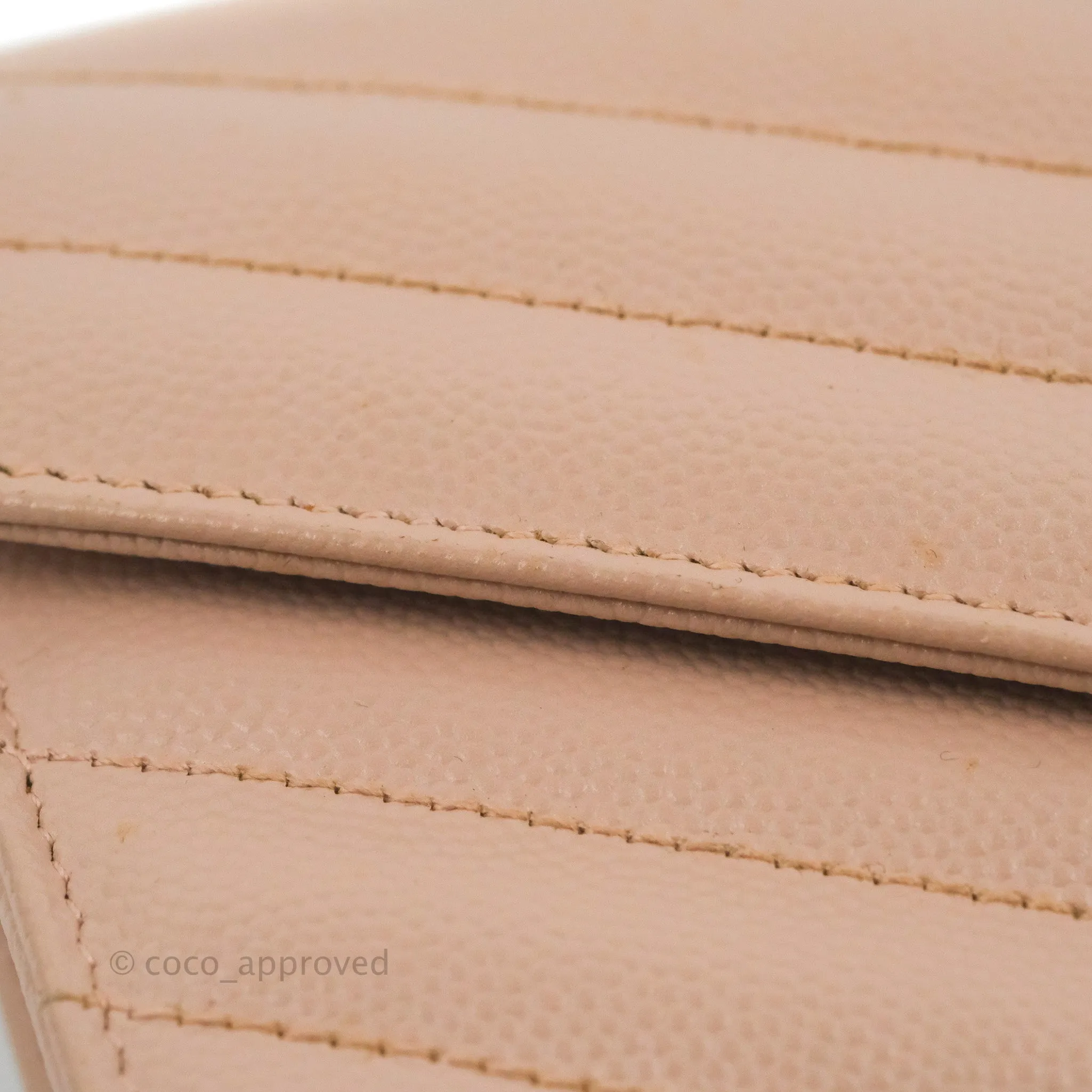 Saint Laurent Quilted Envelope Wallet Pink Grained Leather Silver Hardware