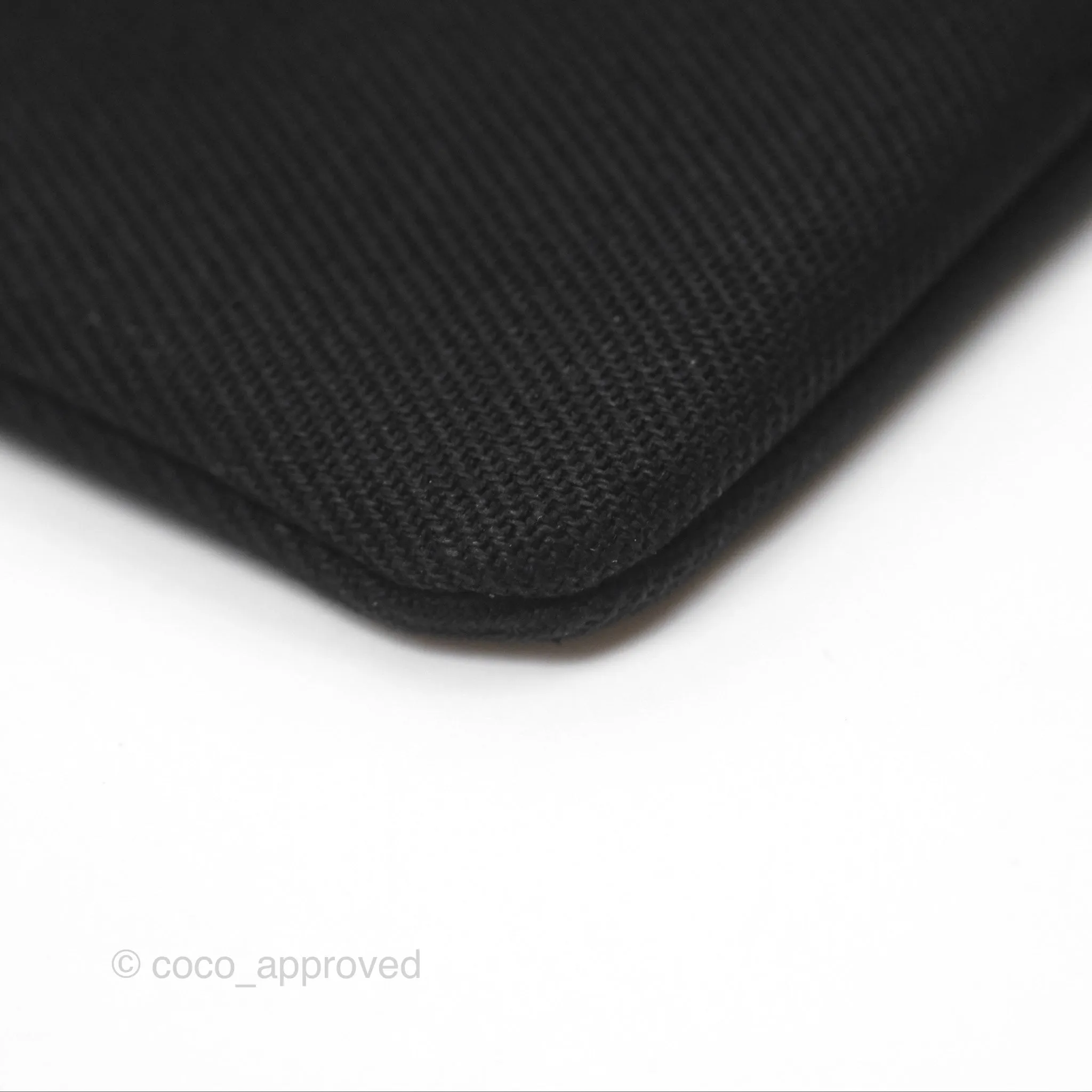 Saint Laurent Rive Gauche Zippered Pouch Black Canvas