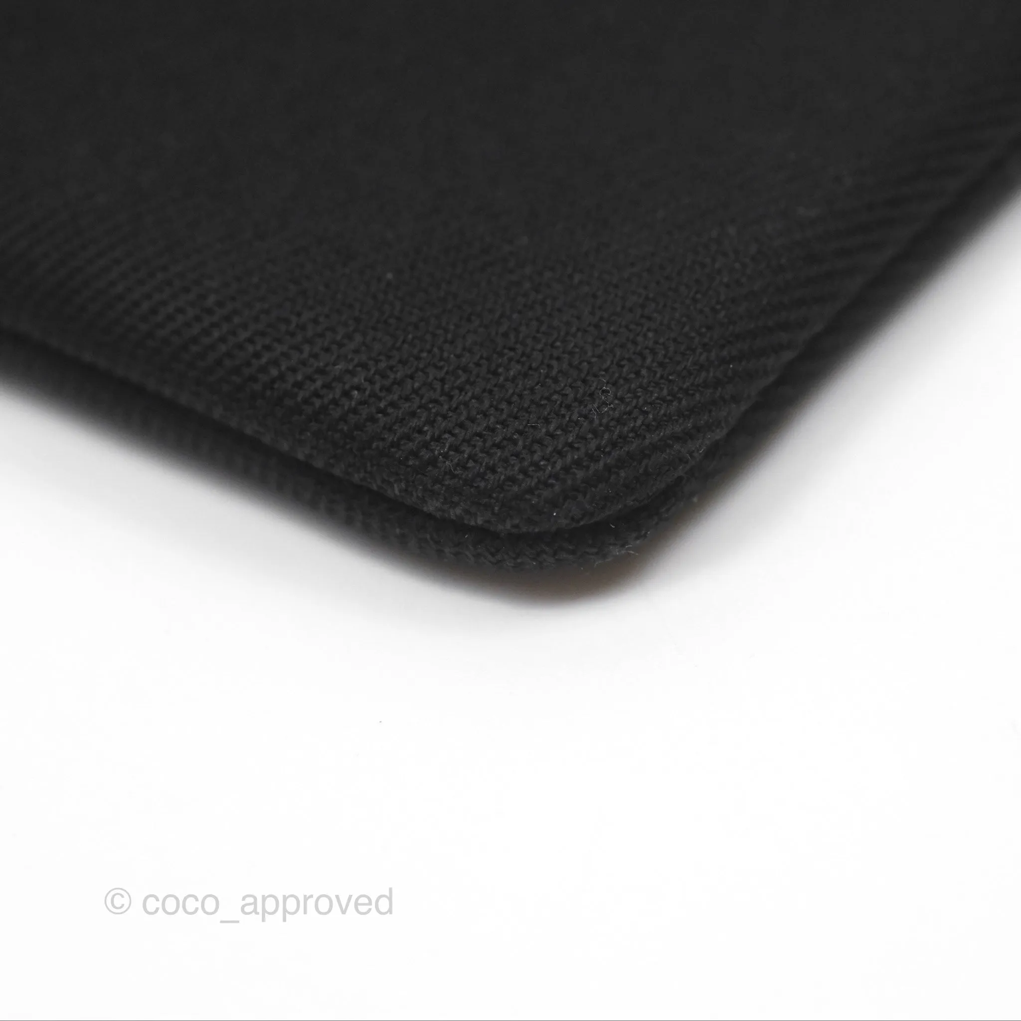Saint Laurent Rive Gauche Zippered Pouch Black Canvas