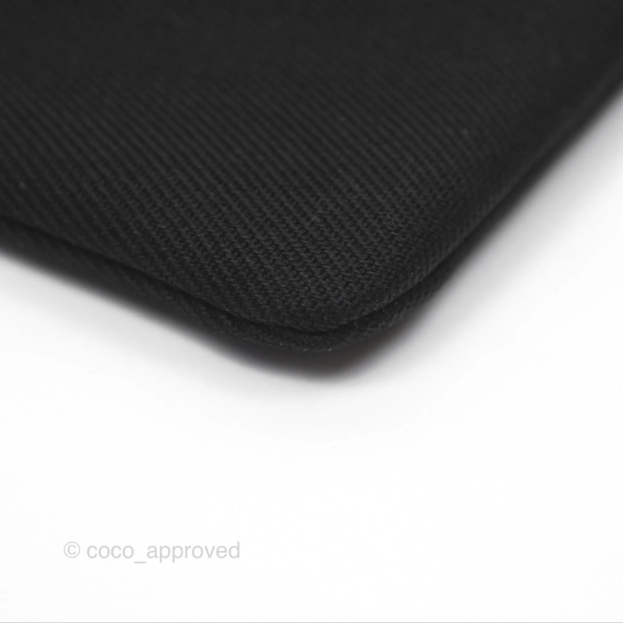 Saint Laurent Rive Gauche Zippered Pouch Black Canvas