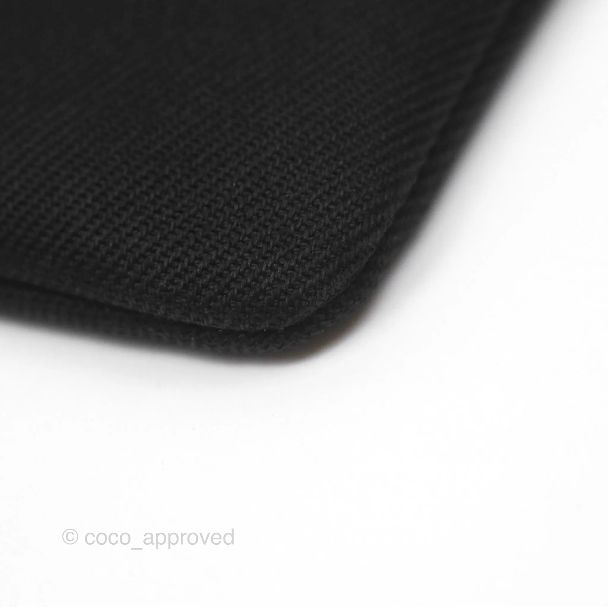 Saint Laurent Rive Gauche Zippered Pouch Black Canvas