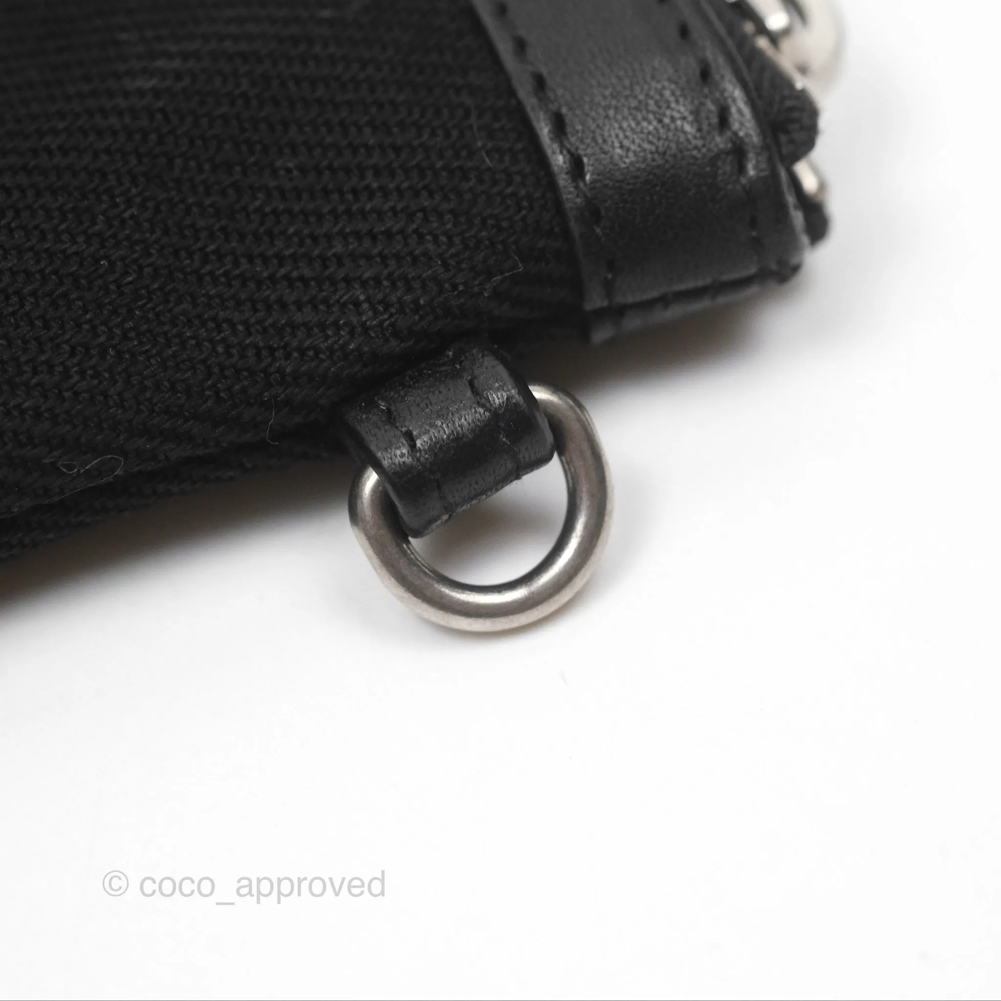 Saint Laurent Rive Gauche Zippered Pouch Black Canvas