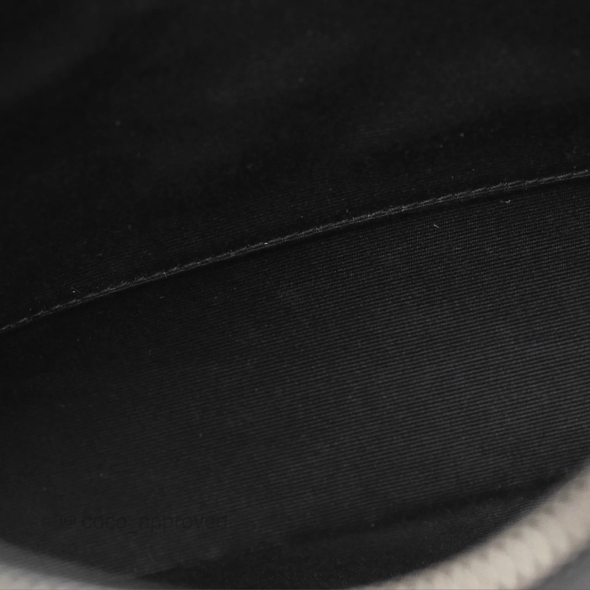 Saint Laurent Rive Gauche Zippered Pouch Black Canvas