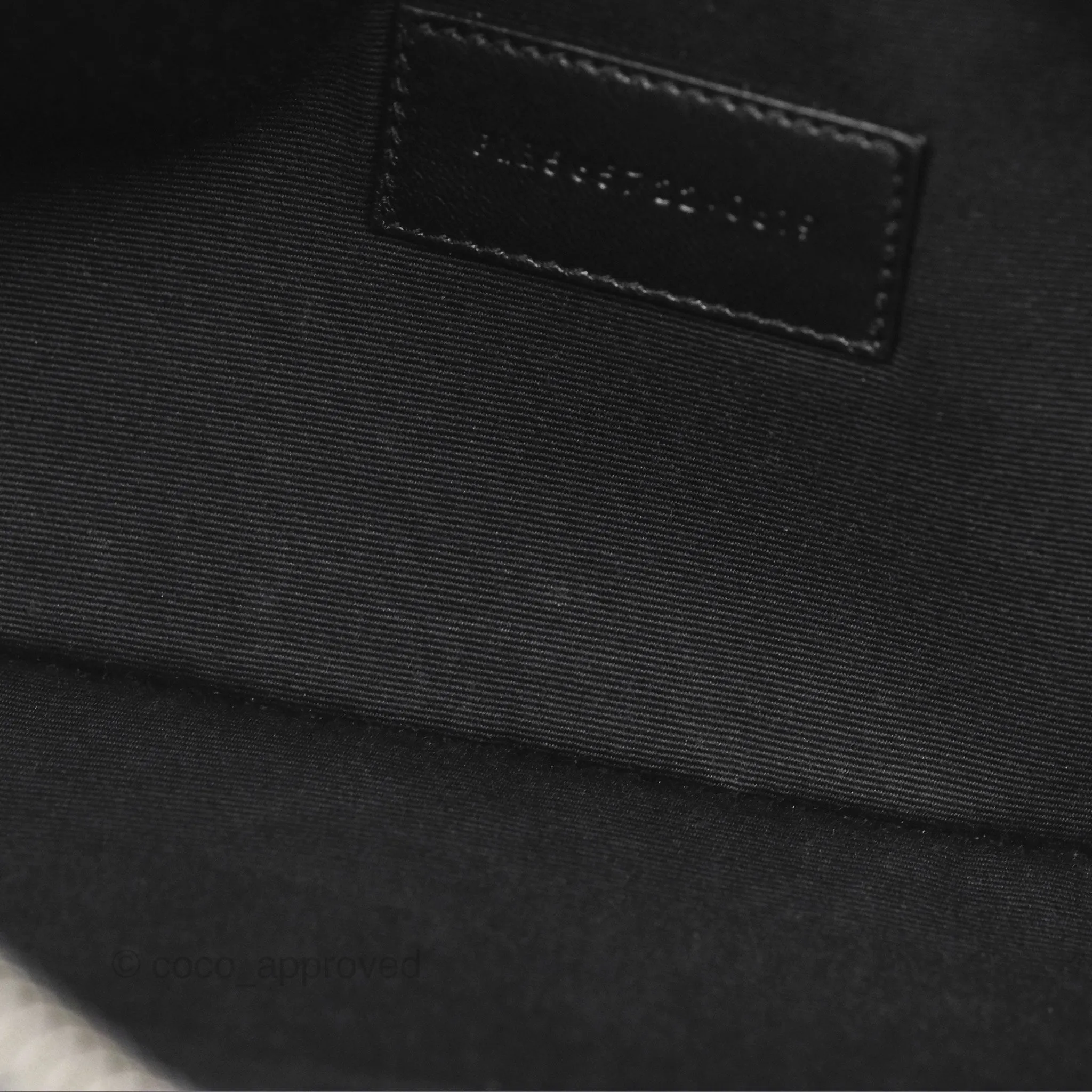 Saint Laurent Rive Gauche Zippered Pouch Black Canvas