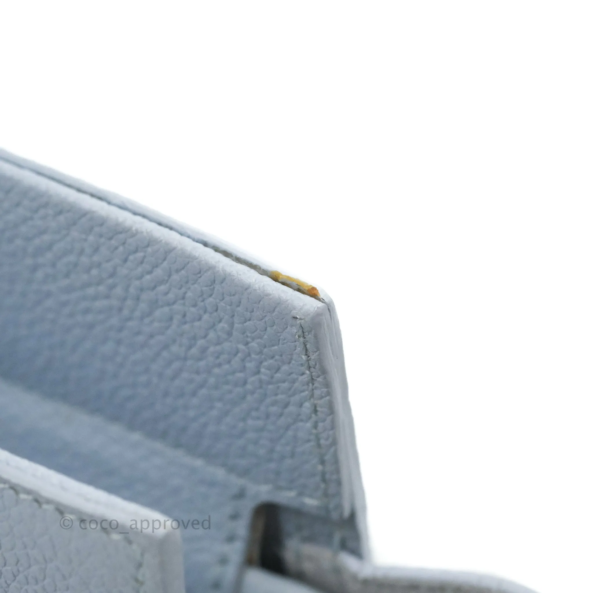 Saint Laurent Small Cabas Rive Gauche Bag Grained Calfskin Baby Blue Silver Hardware