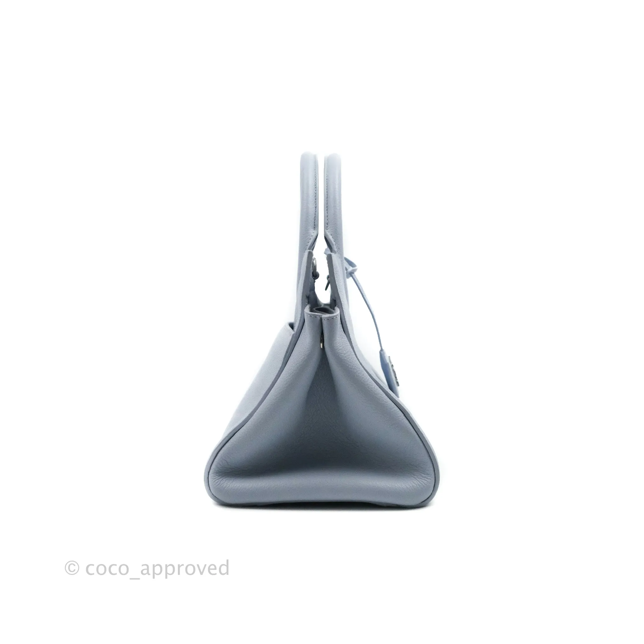 Saint Laurent Small Cabas Rive Gauche Bag Grained Calfskin Baby Blue Silver Hardware