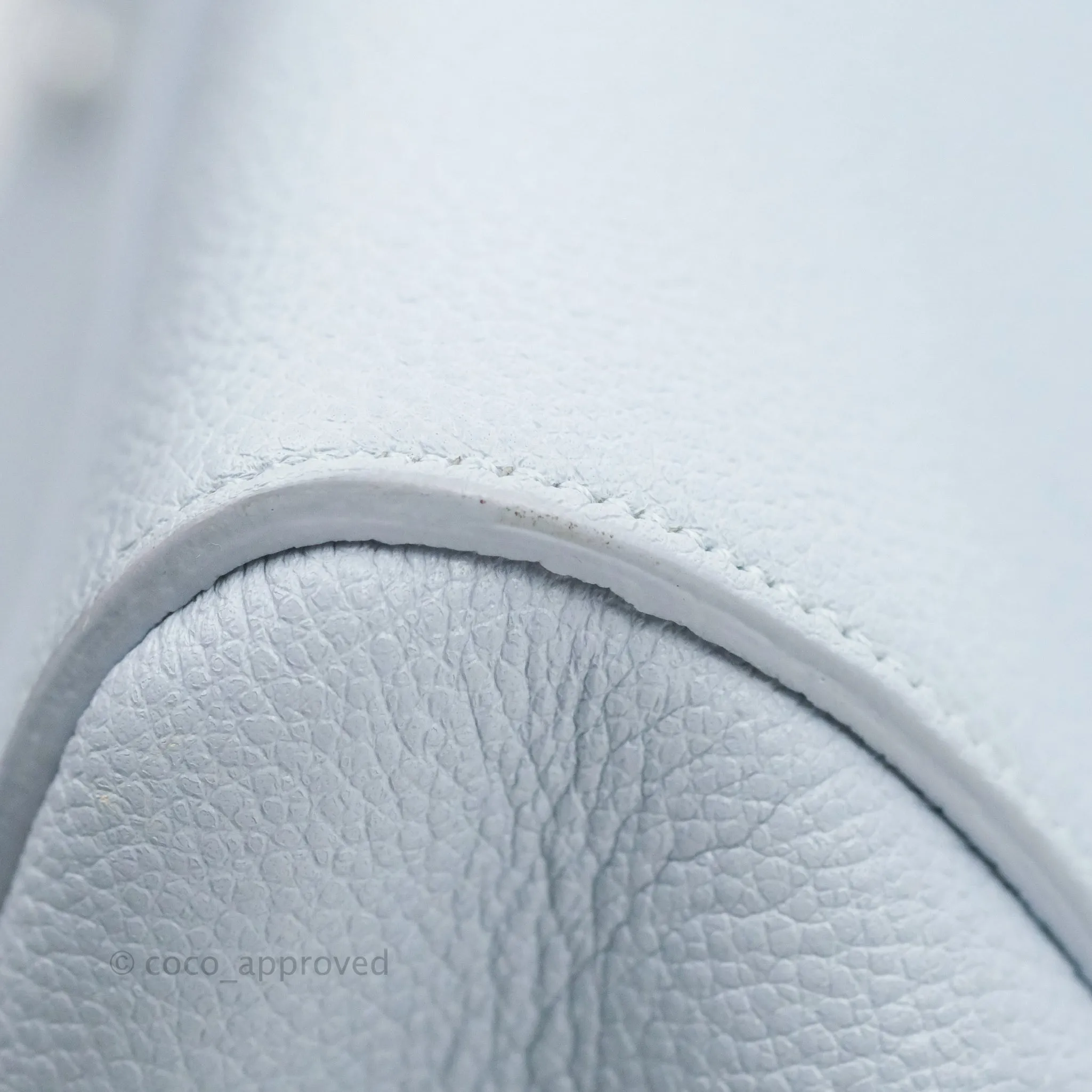 Saint Laurent Small Cabas Rive Gauche Bag Grained Calfskin Baby Blue Silver Hardware