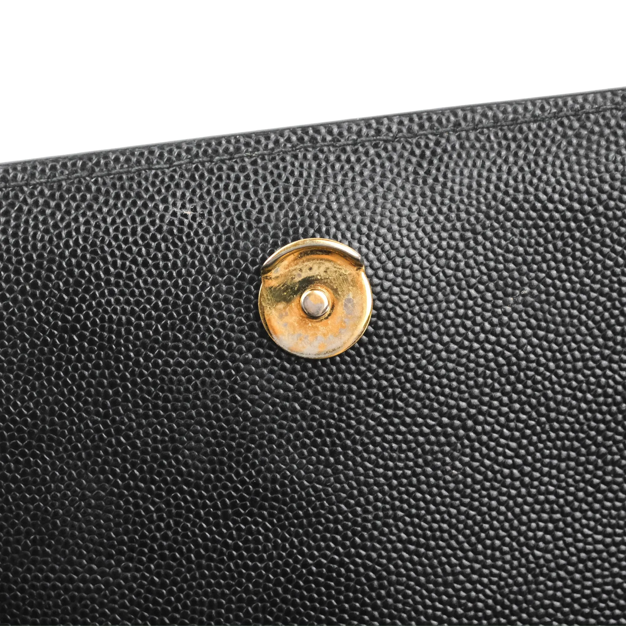 Saint Laurent Small Classic Monogram Kate Chain Bag Black Grained Calfskin Gold Hardware