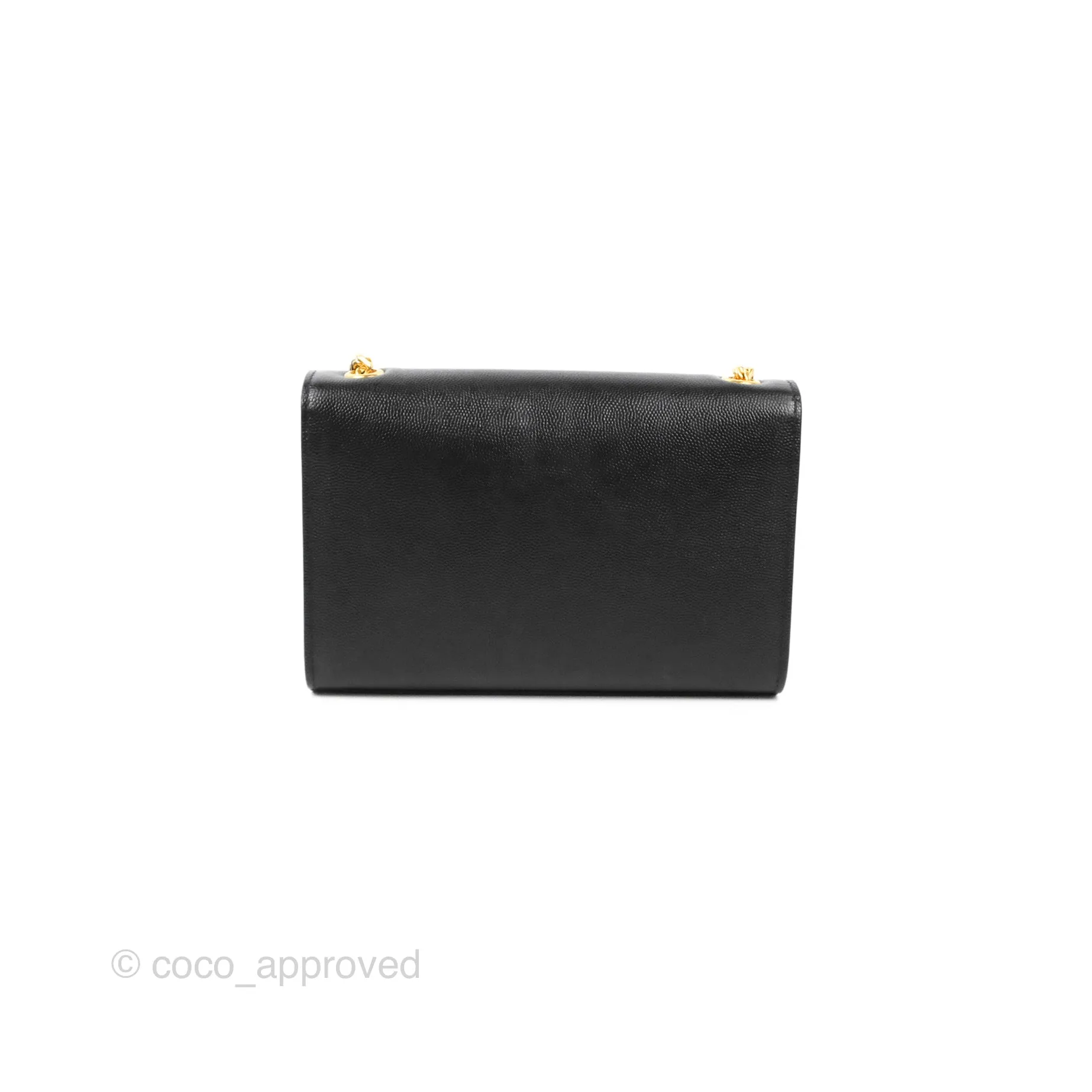 Saint Laurent Small Classic Monogram Kate Chain Bag Black Grained Calfskin Gold Hardware