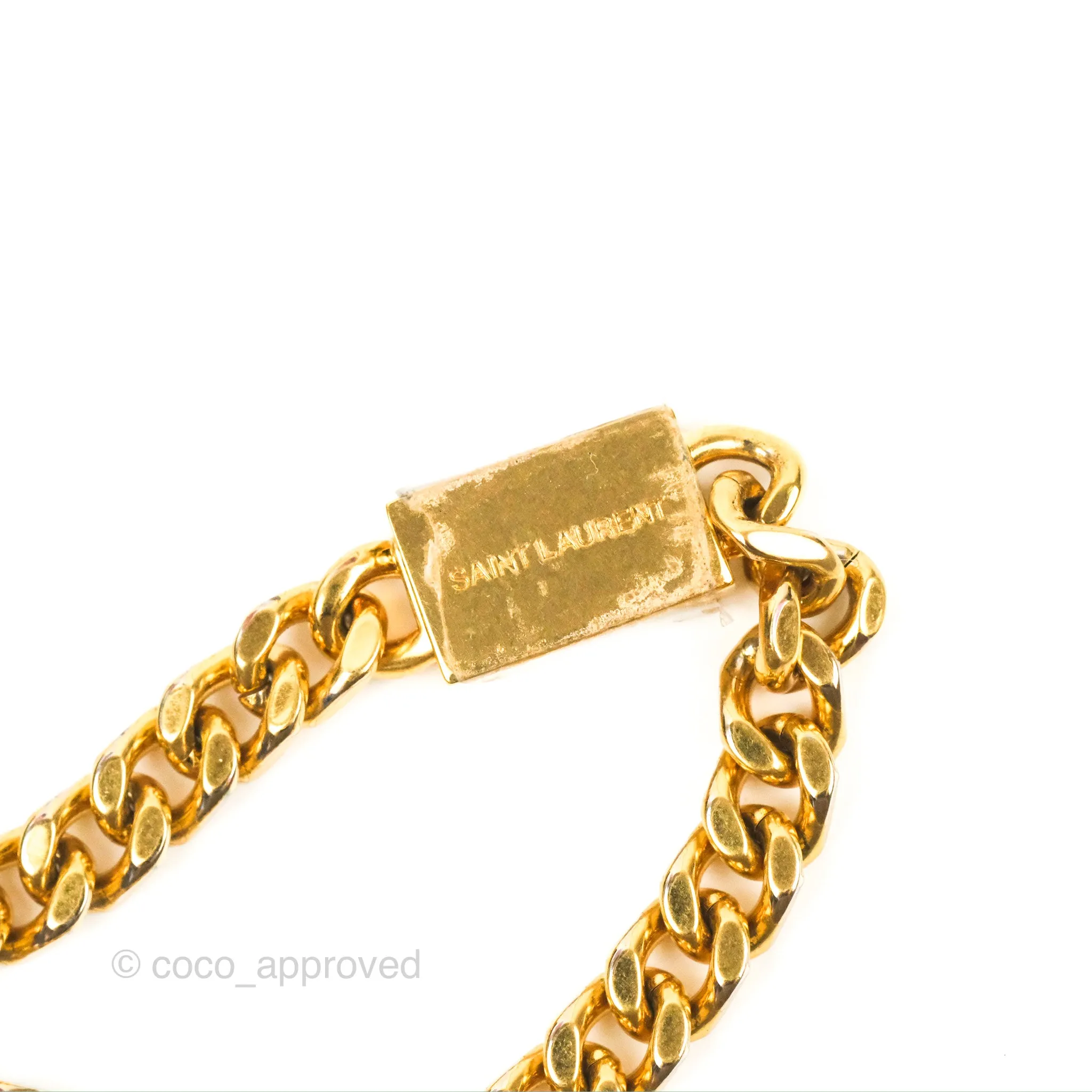 Saint Laurent Small Classic Monogram Kate Chain Bag Black Grained Calfskin Gold Hardware