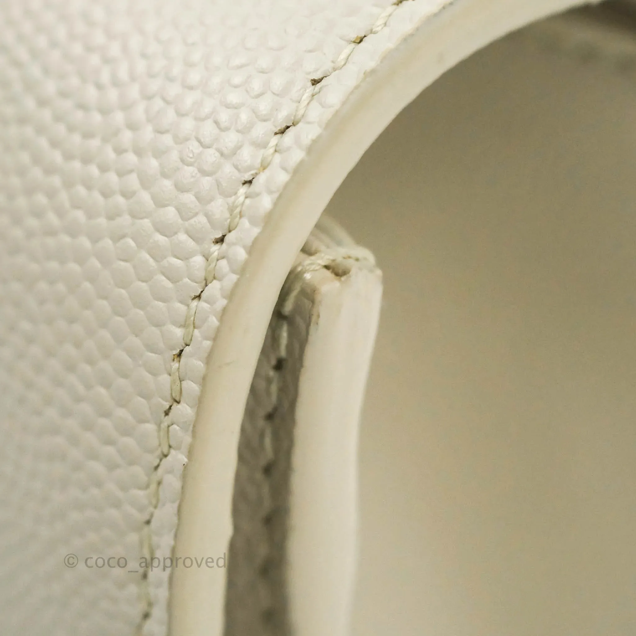 Saint Laurent Small Classic Monogram Kate Tassel Satchel White Grained Calfskin