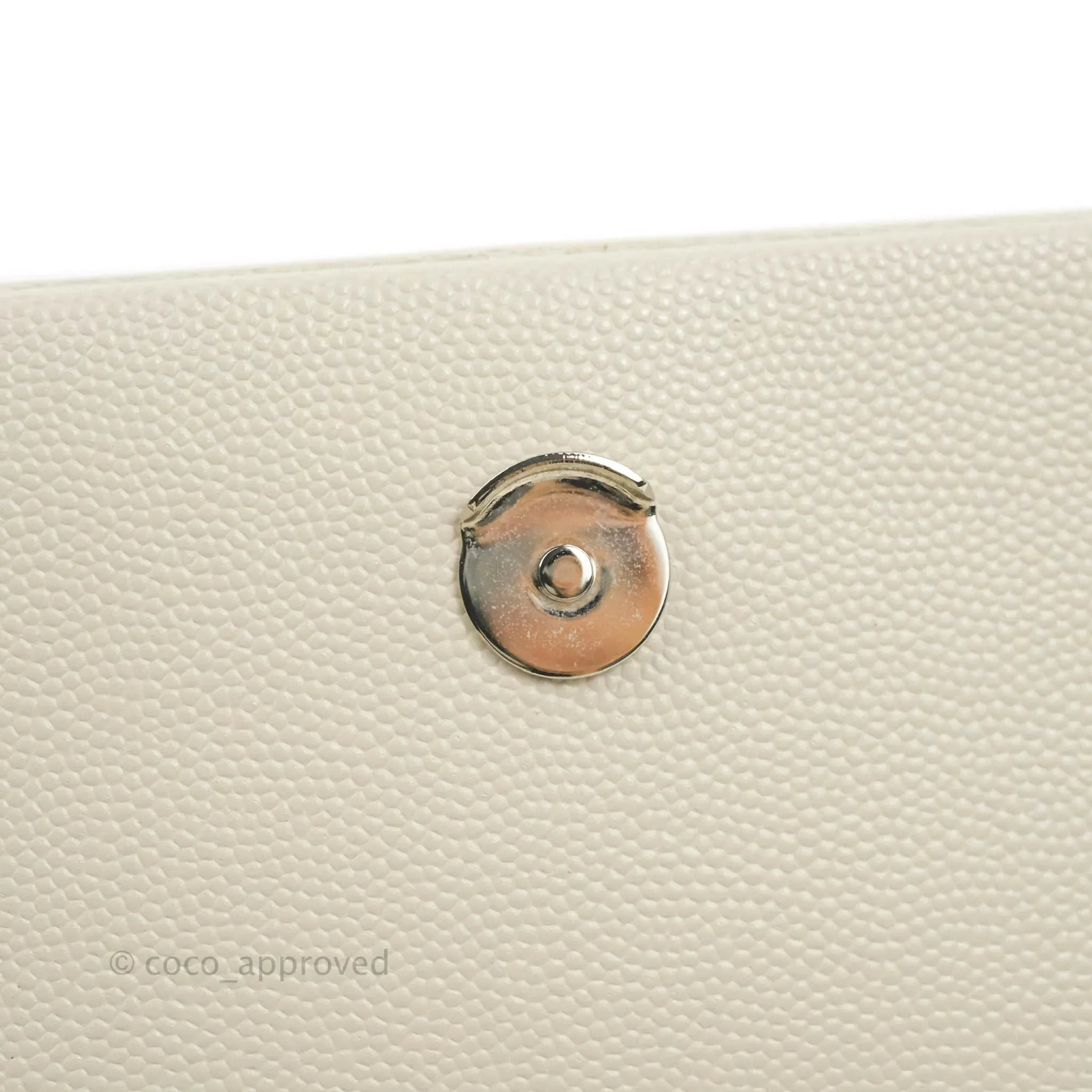 Saint Laurent Small Classic Monogram Kate Tassel Satchel White Grained Calfskin