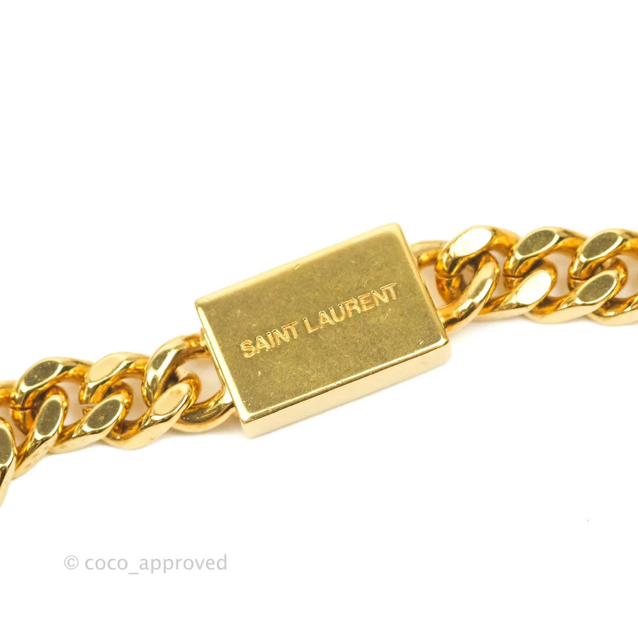 Saint Laurent Small Kate Bag Silver Python-Effect Gold Hardware