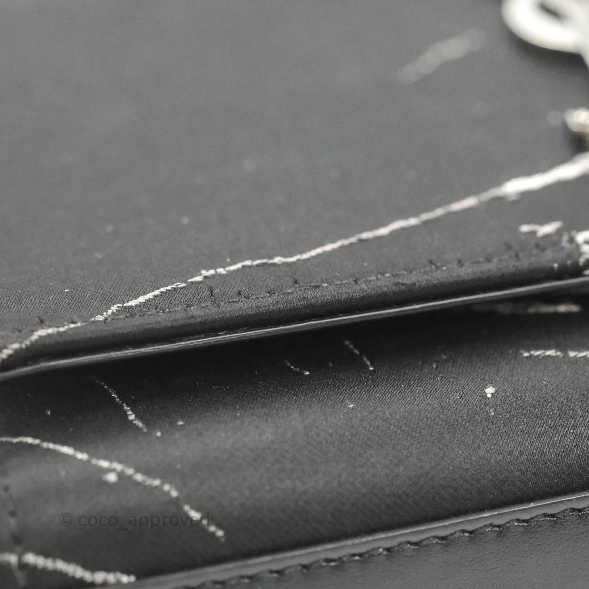 Saint Laurent Small Kate Marbled Stain Chain Bag Black Ruthenium Hardware
