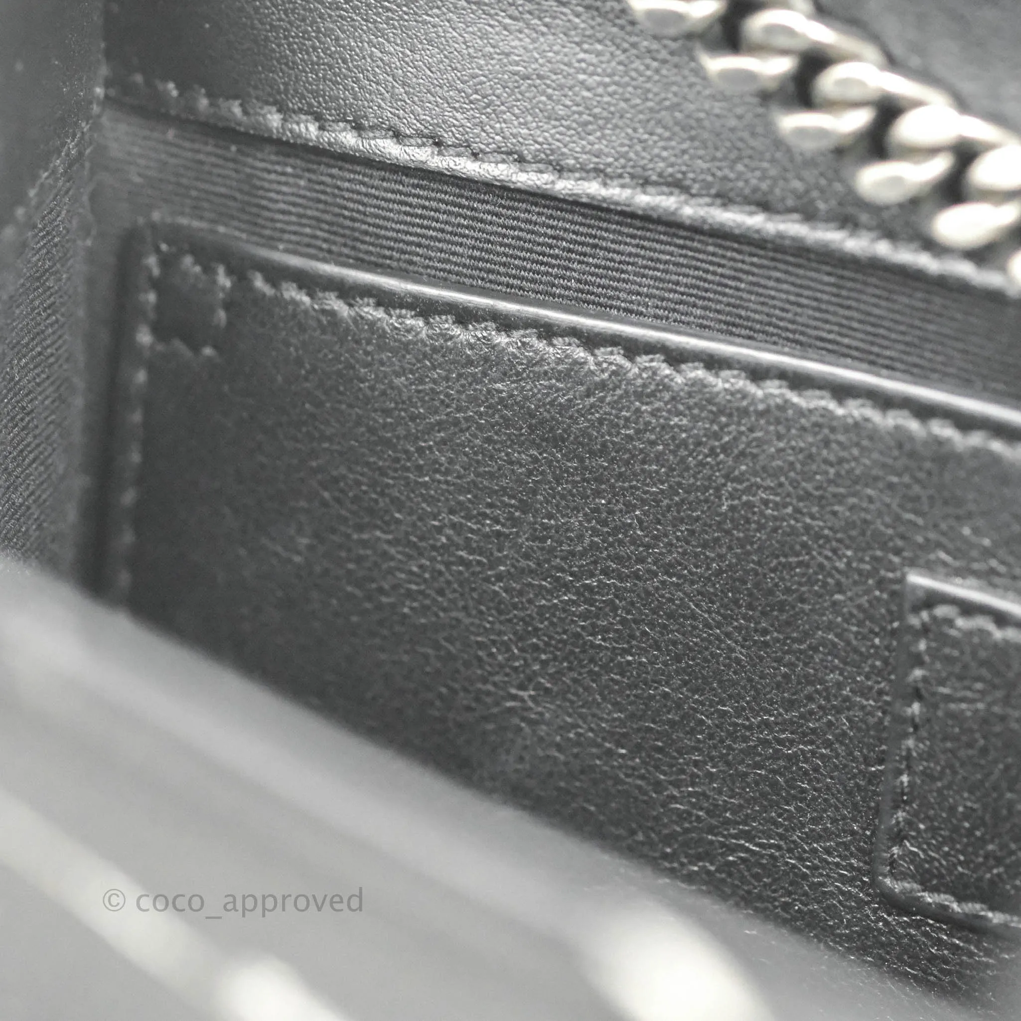 Saint Laurent Small Kate Marbled Stain Chain Bag Black Ruthenium Hardware