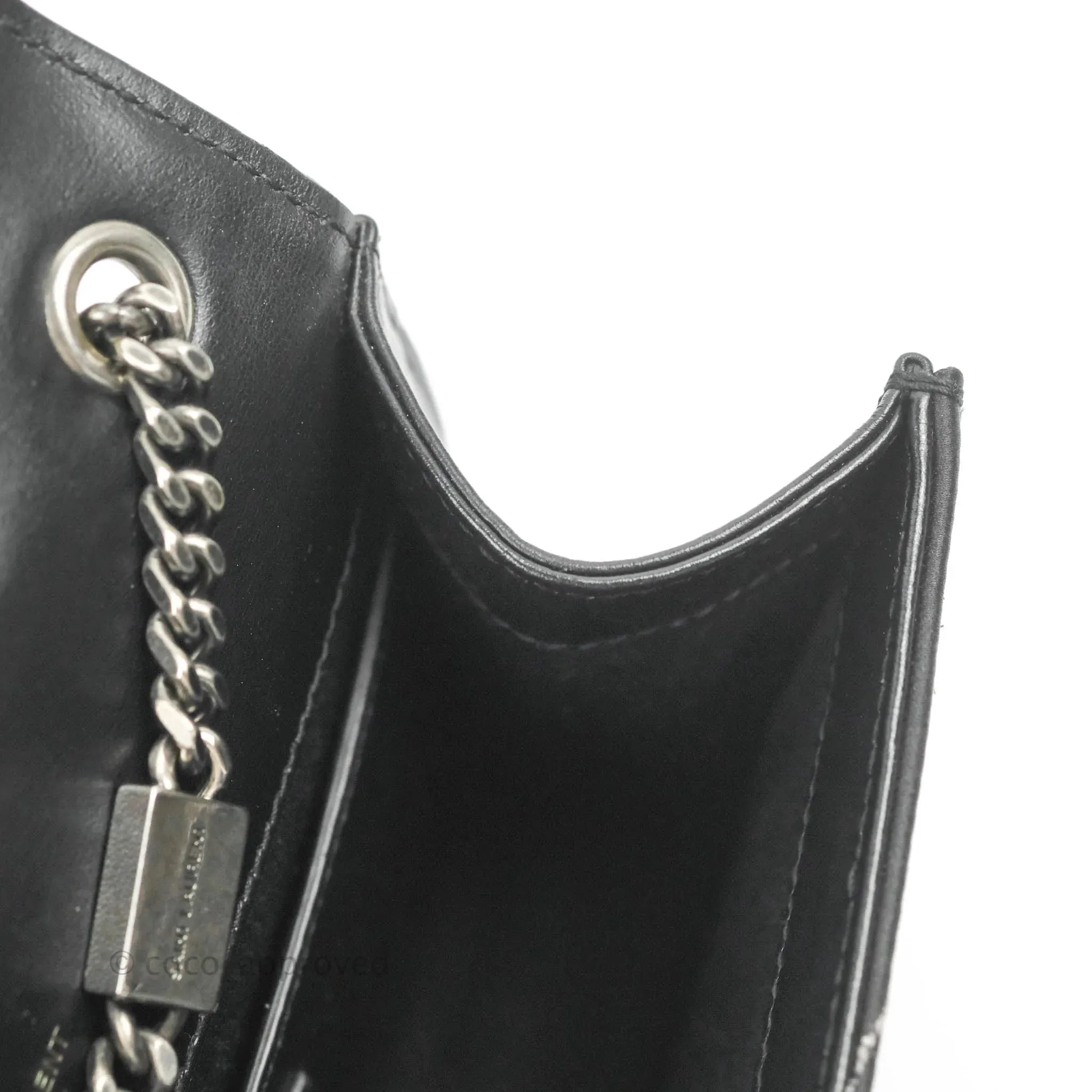 Saint Laurent Small Kate Marbled Stain Chain Bag Black Ruthenium Hardware