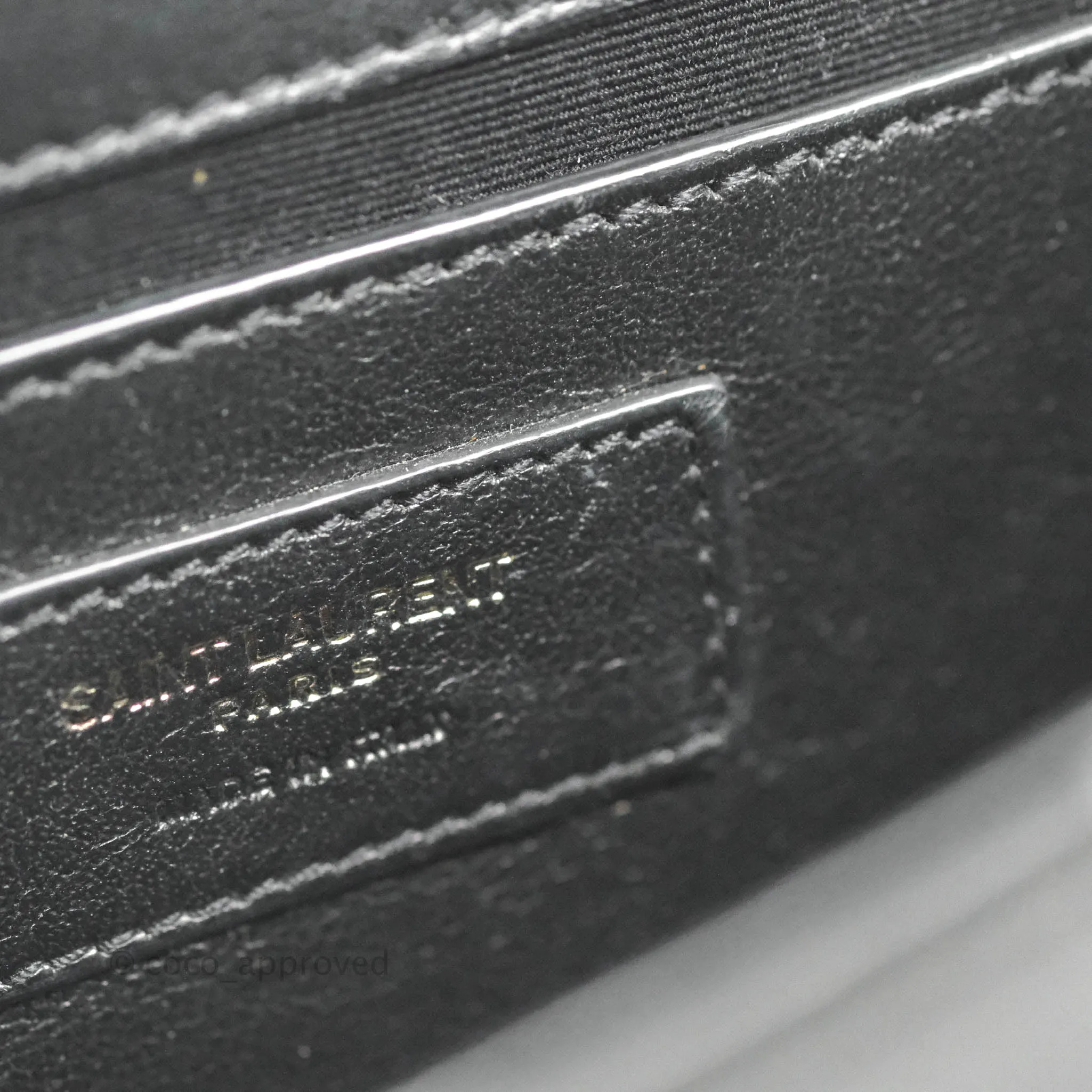 Saint Laurent Small Kate Marbled Stain Chain Bag Black Ruthenium Hardware
