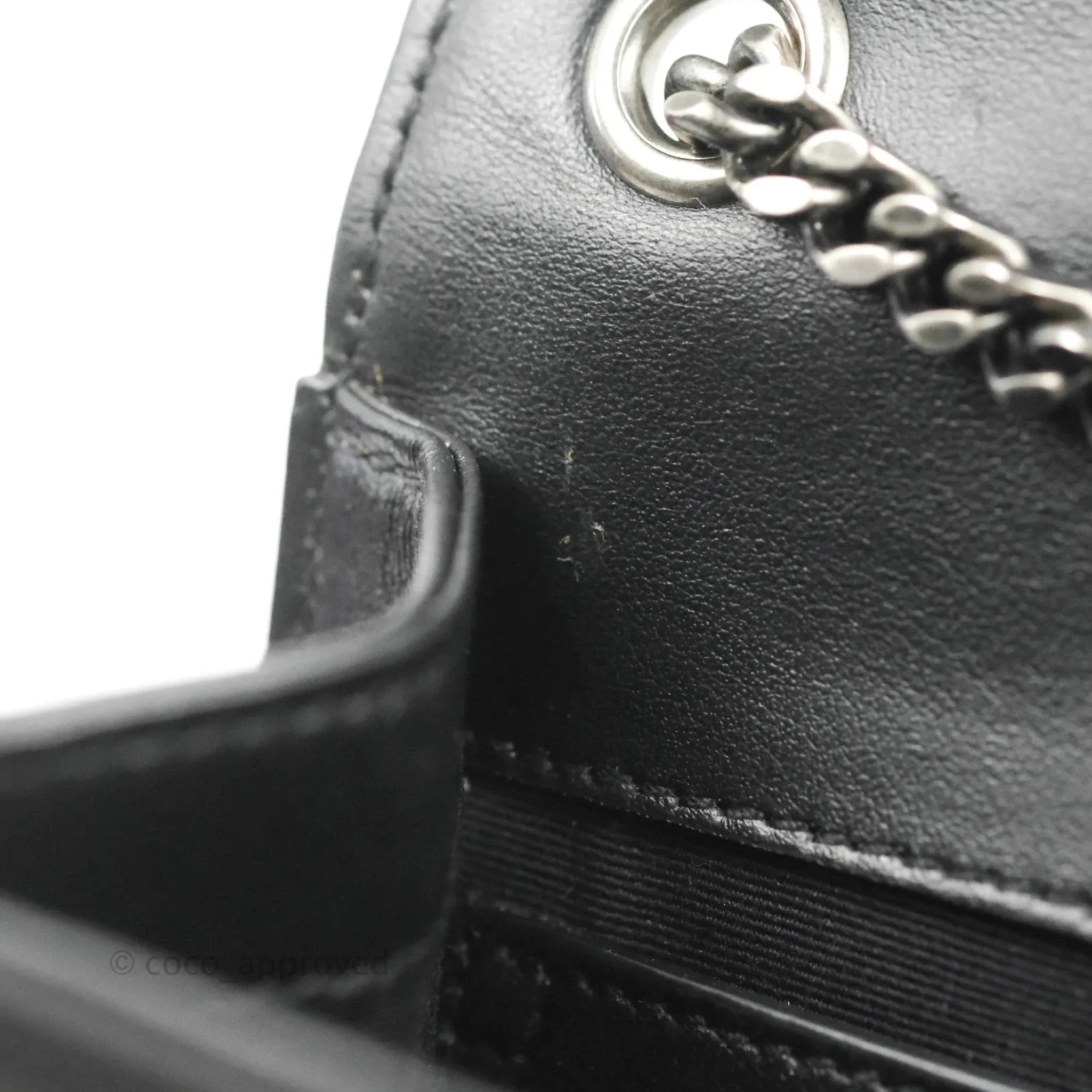 Saint Laurent Small Kate Marbled Stain Chain Bag Black Ruthenium Hardware