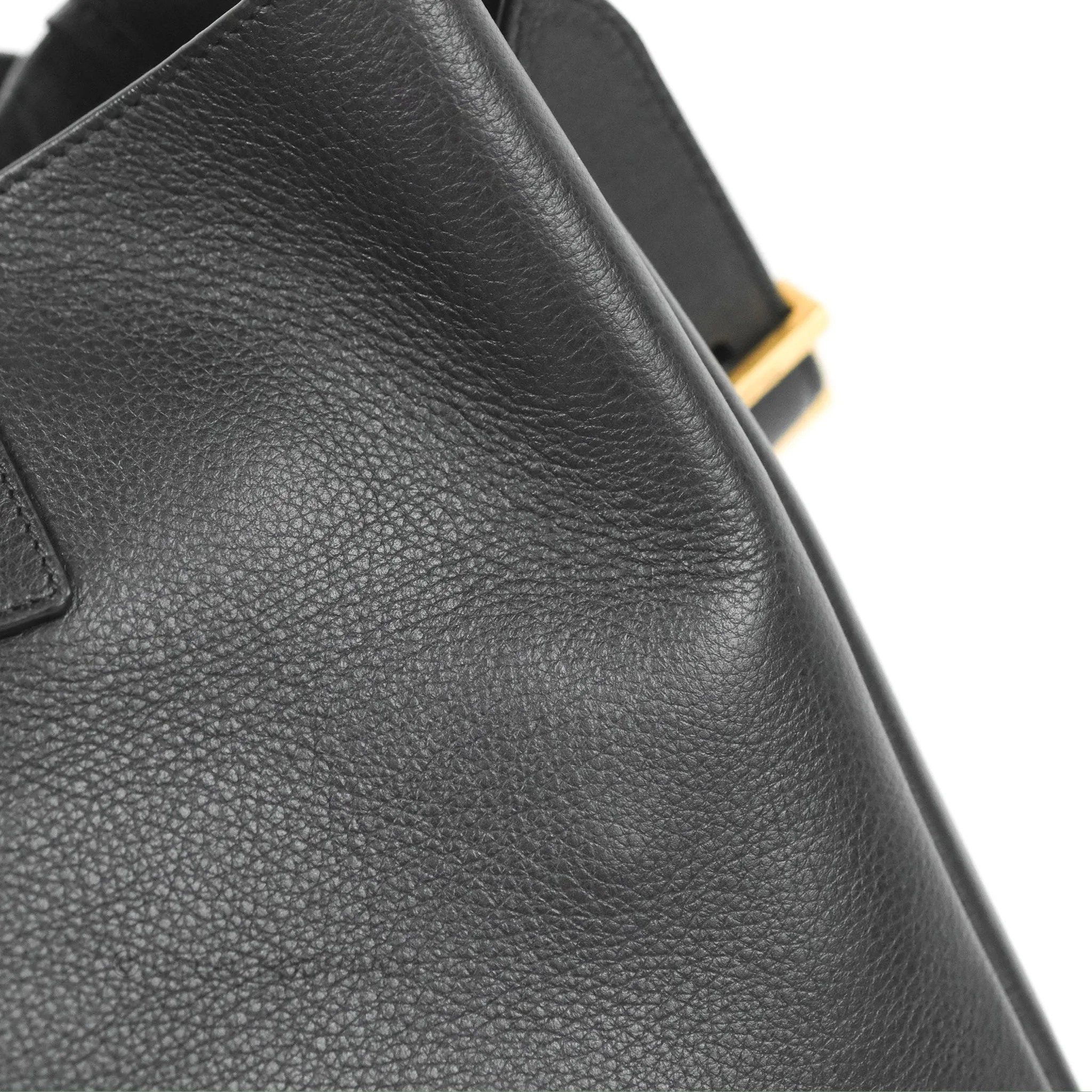 Saint Laurent Small 'Le 5 a 7' Hobo Bag Black Grained Leather