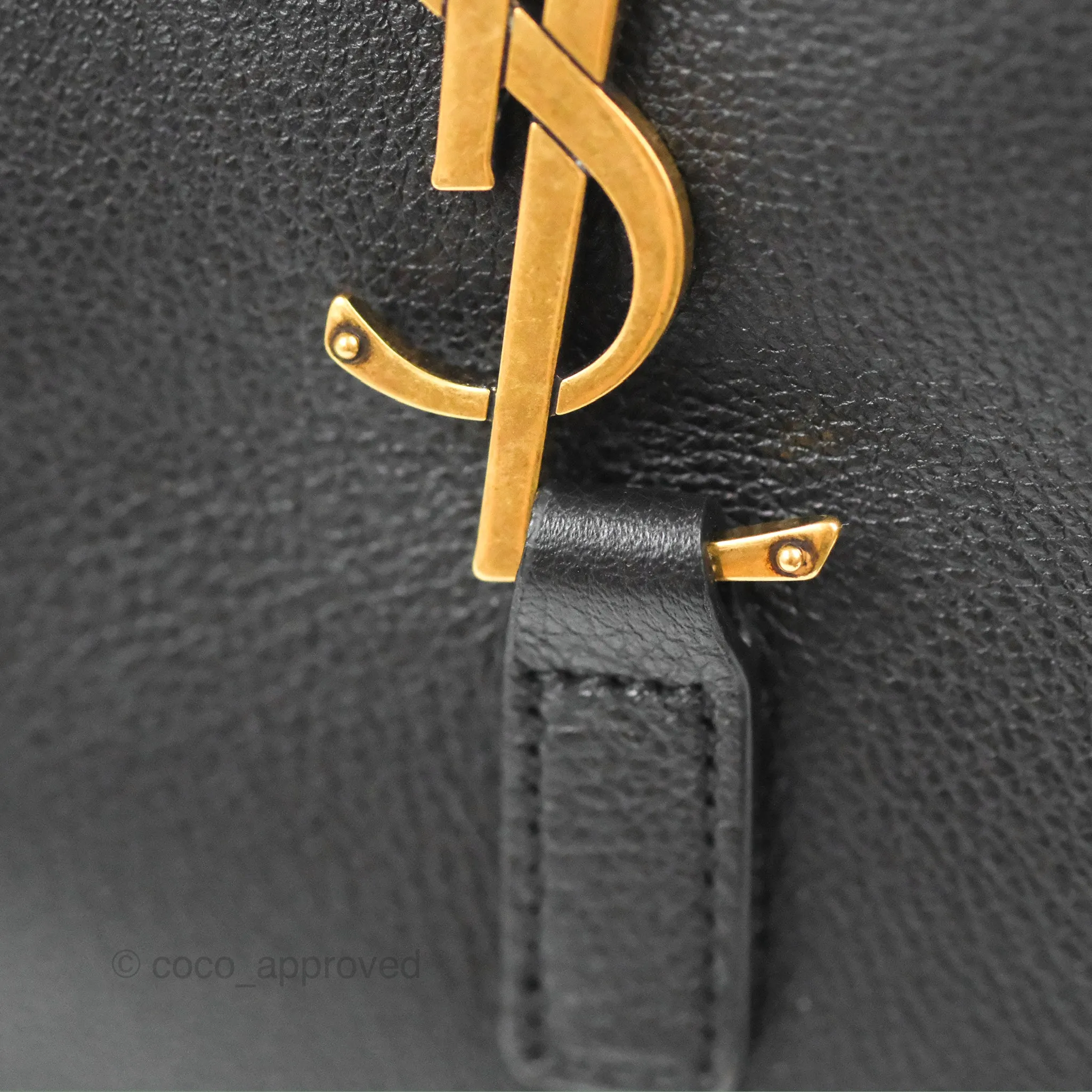 Saint Laurent Small 'Le 5 a 7' Hobo Bag Black Grained Leather