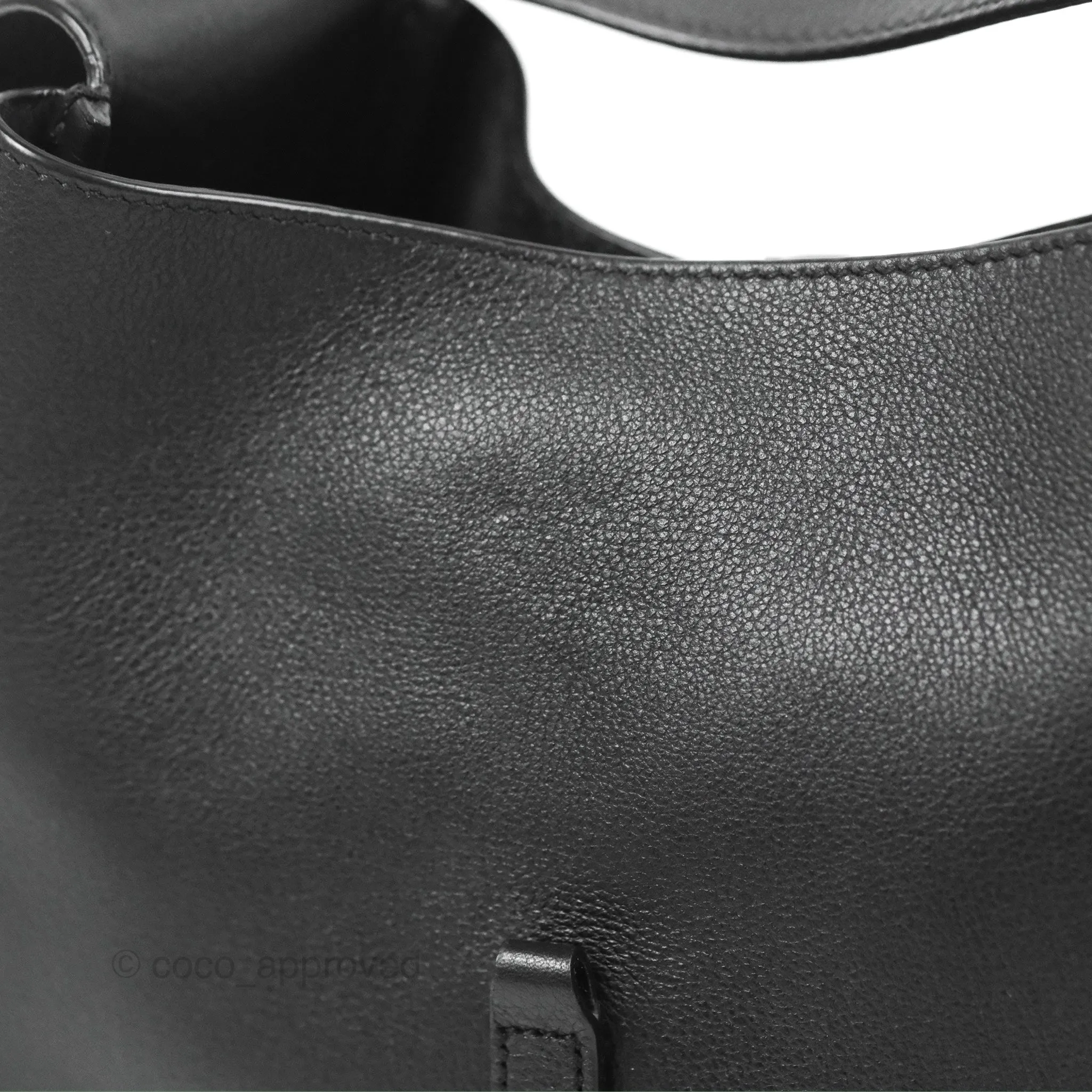 Saint Laurent Small 'Le 5 a 7' Hobo Bag Black Grained Leather