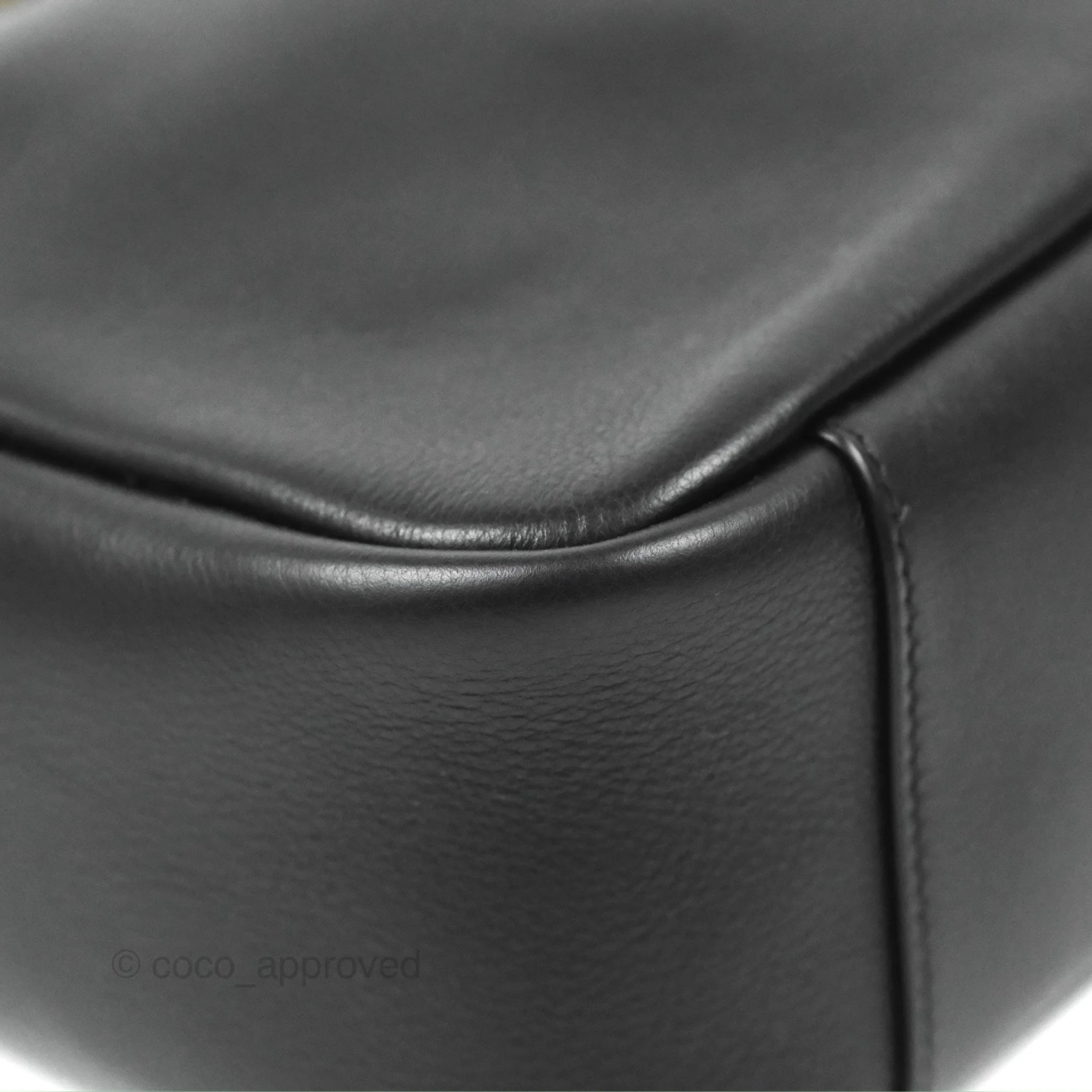 Saint Laurent Small 'Le 5 a 7' Hobo Bag Black Grained Leather