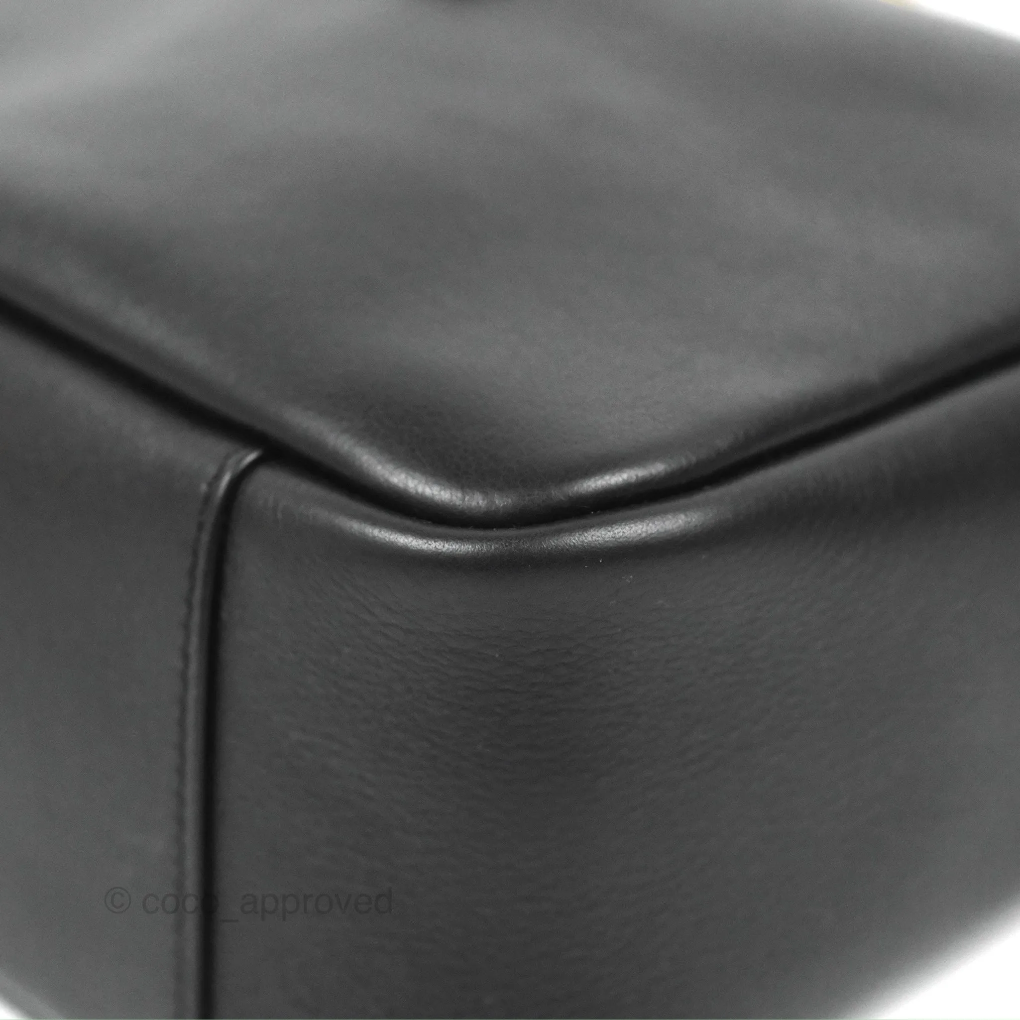 Saint Laurent Small 'Le 5 a 7' Hobo Bag Black Grained Leather