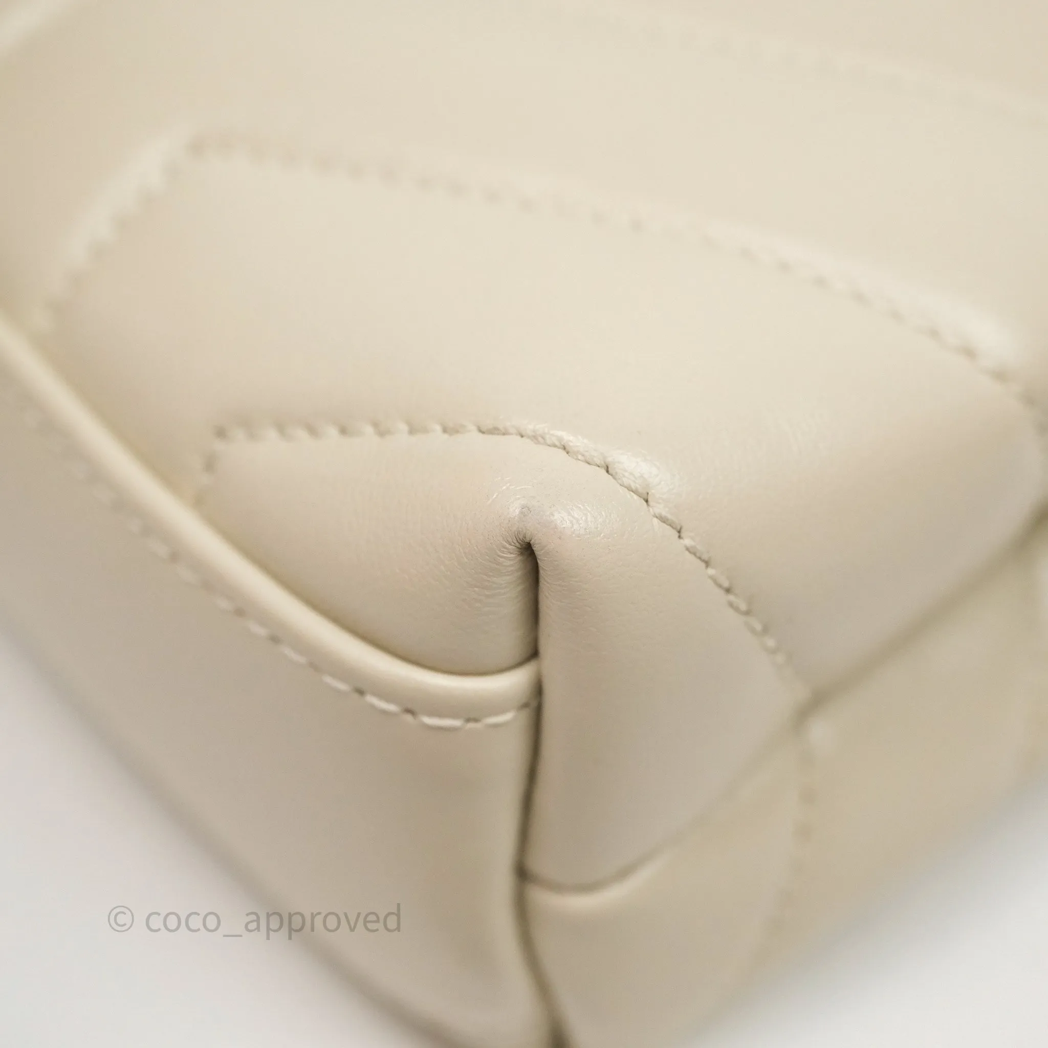 Saint Laurent Small Loulou Flap Bag Beige Calfskin Gold Hardware