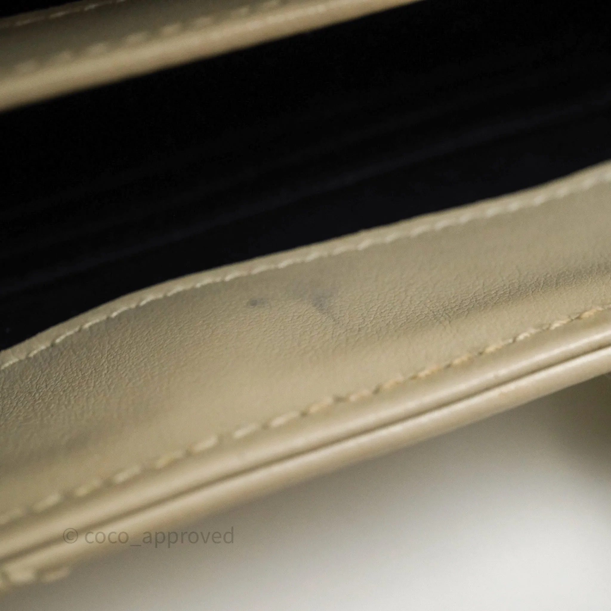 Saint Laurent Small Loulou Flap Bag Beige Calfskin Gold Hardware