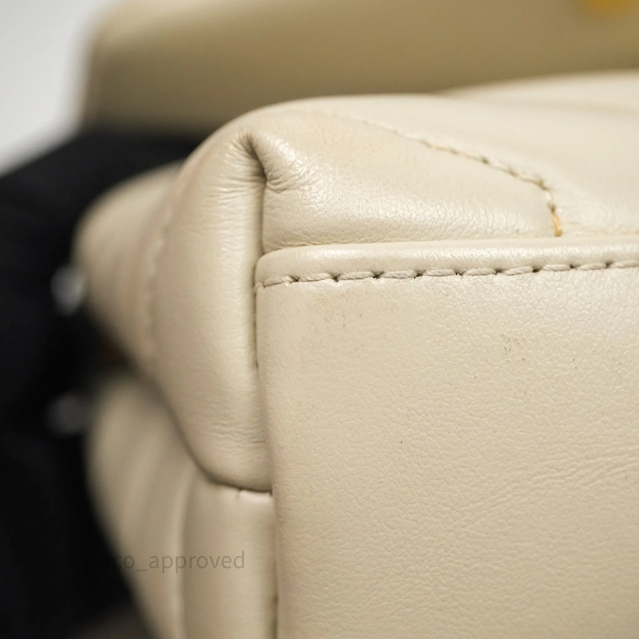 Saint Laurent Small Loulou Flap Bag Beige Calfskin Gold Hardware