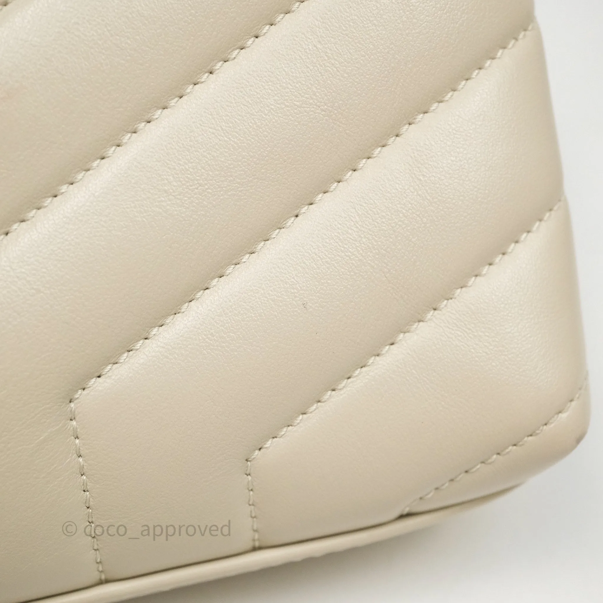 Saint Laurent Small Loulou Flap Bag Beige Calfskin Gold Hardware