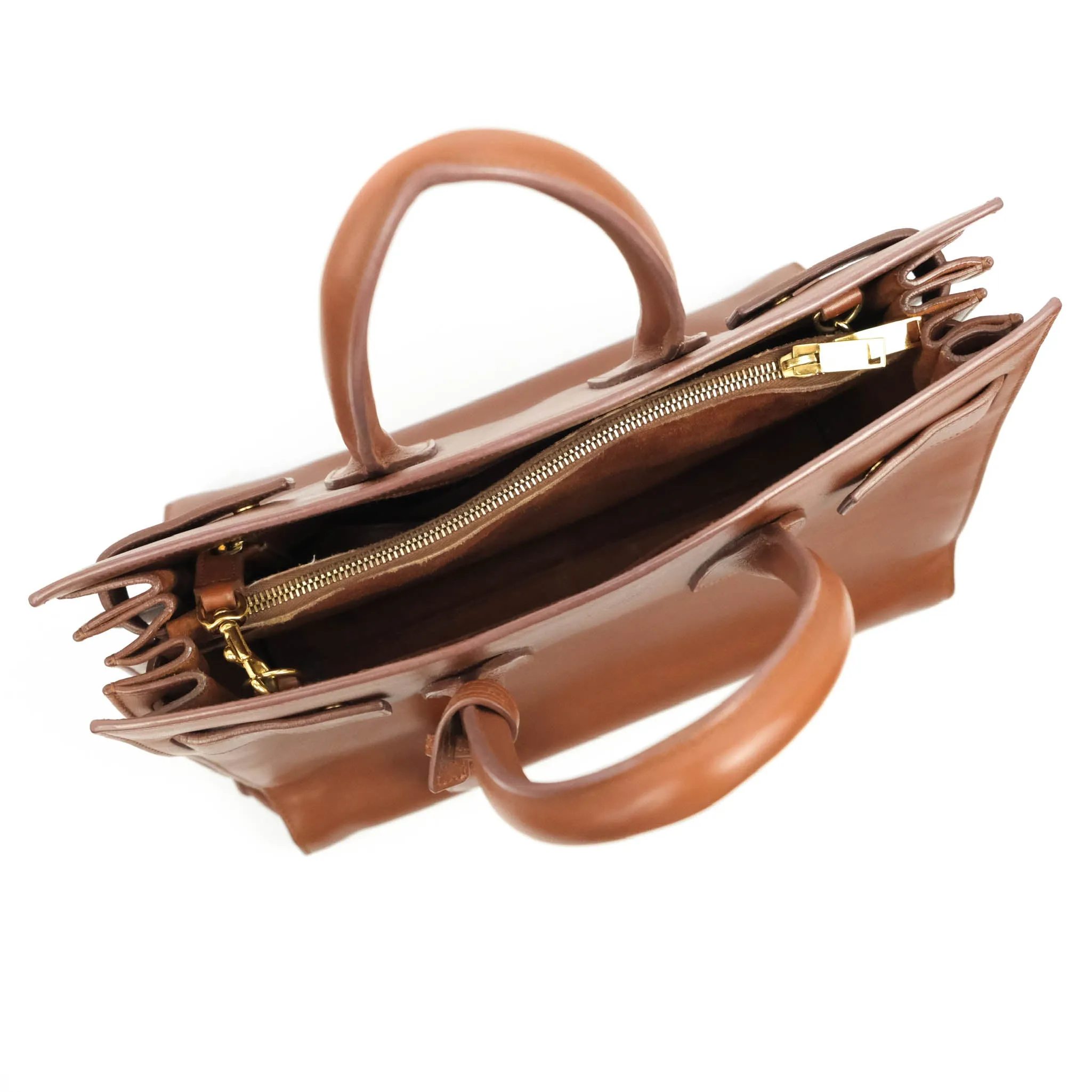 Saint Laurent Small Sac de Jour Bag Brown Calfskin Gold Hardware