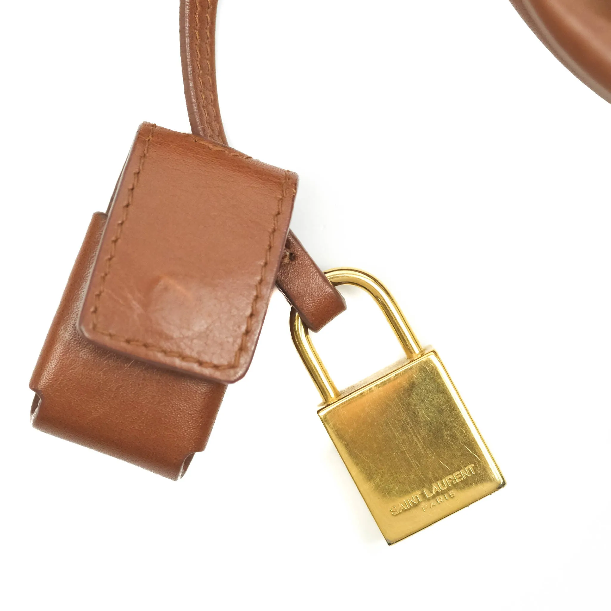 Saint Laurent Small Sac de Jour Bag Brown Calfskin Gold Hardware