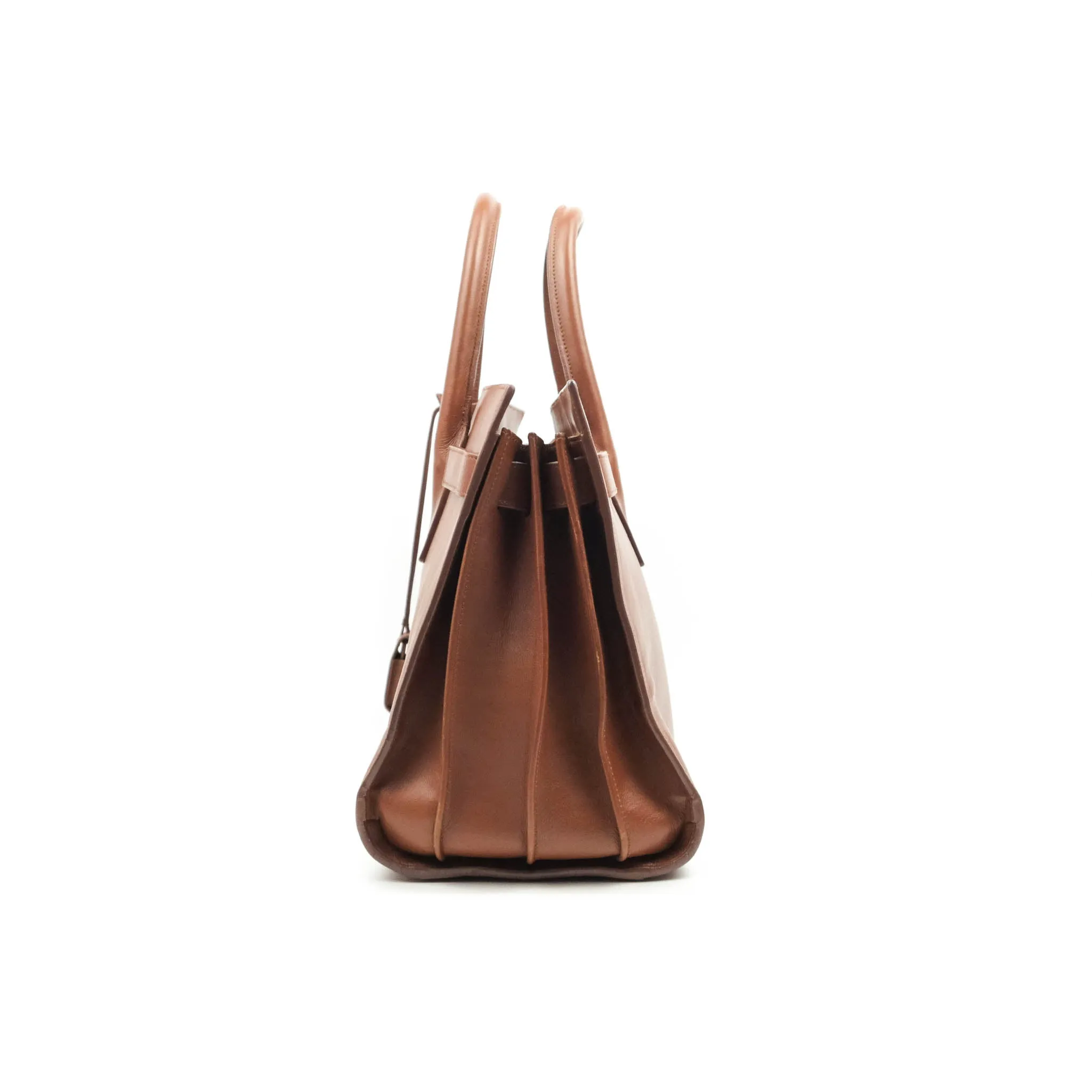 Saint Laurent Small Sac de Jour Bag Brown Calfskin Gold Hardware