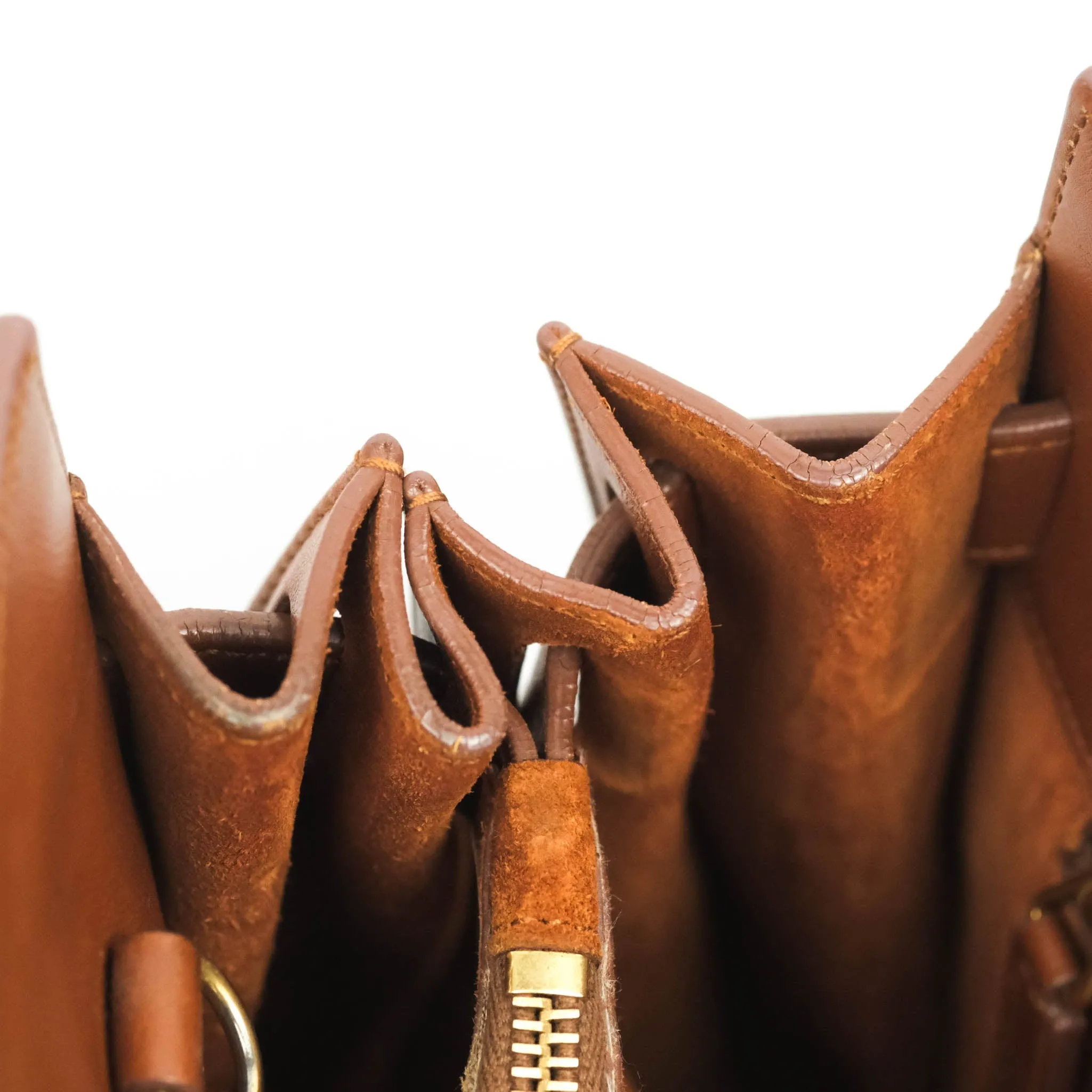 Saint Laurent Small Sac de Jour Bag Brown Calfskin Gold Hardware