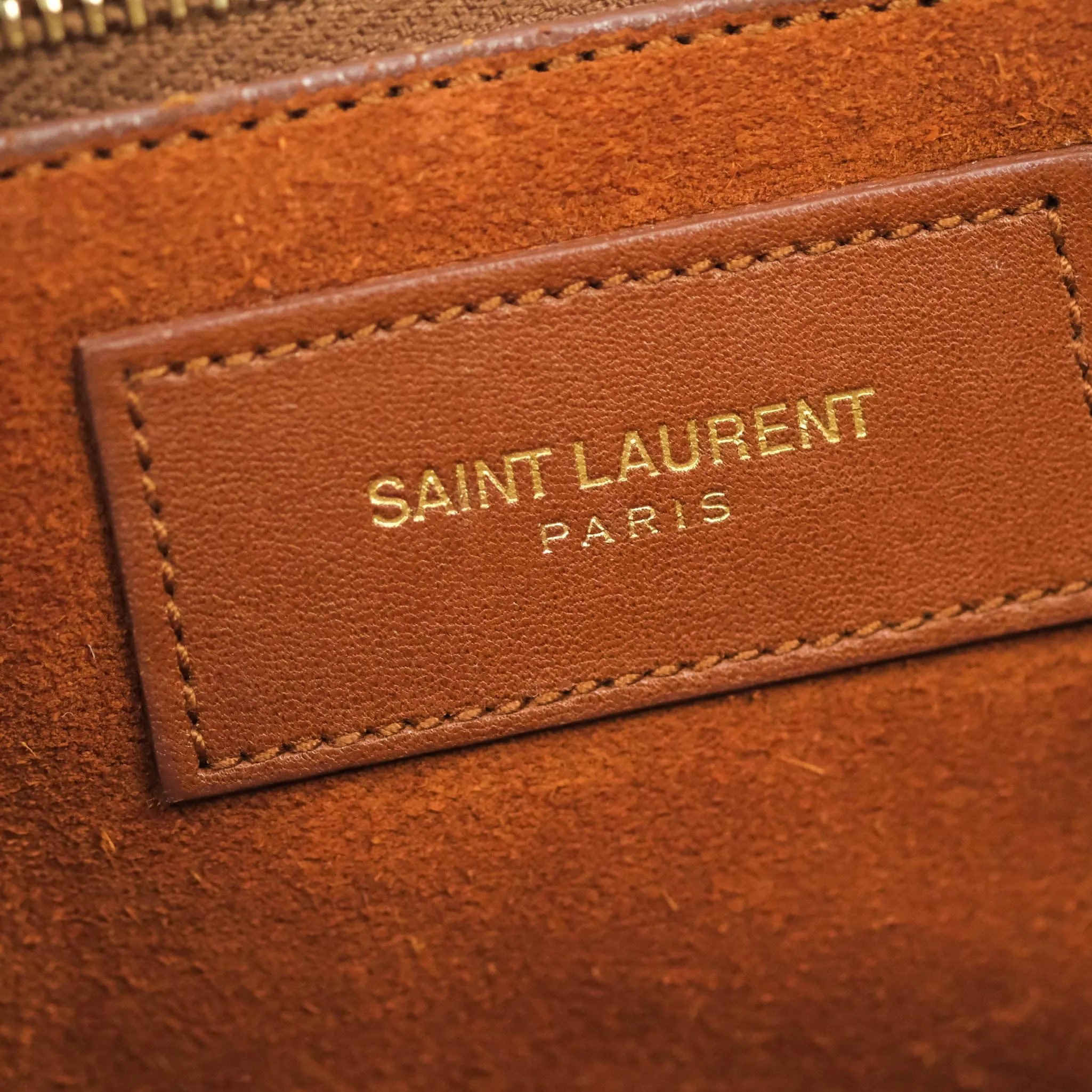 Saint Laurent Small Sac de Jour Bag Brown Calfskin Gold Hardware