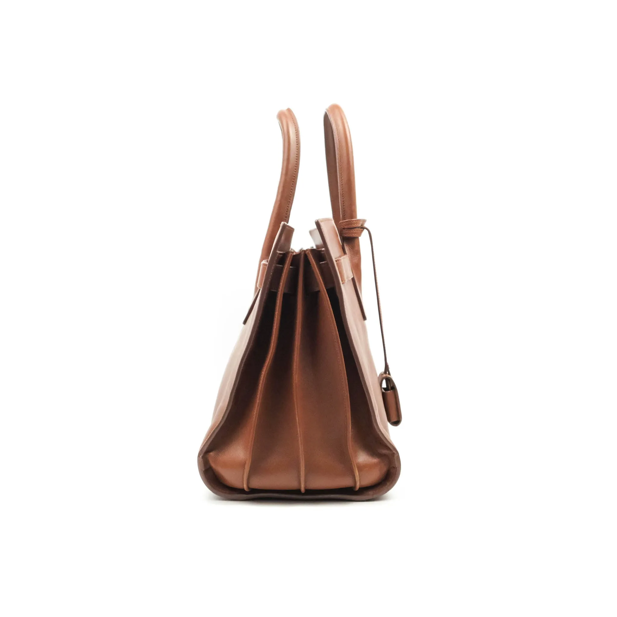 Saint Laurent Small Sac de Jour Bag Brown Calfskin Gold Hardware