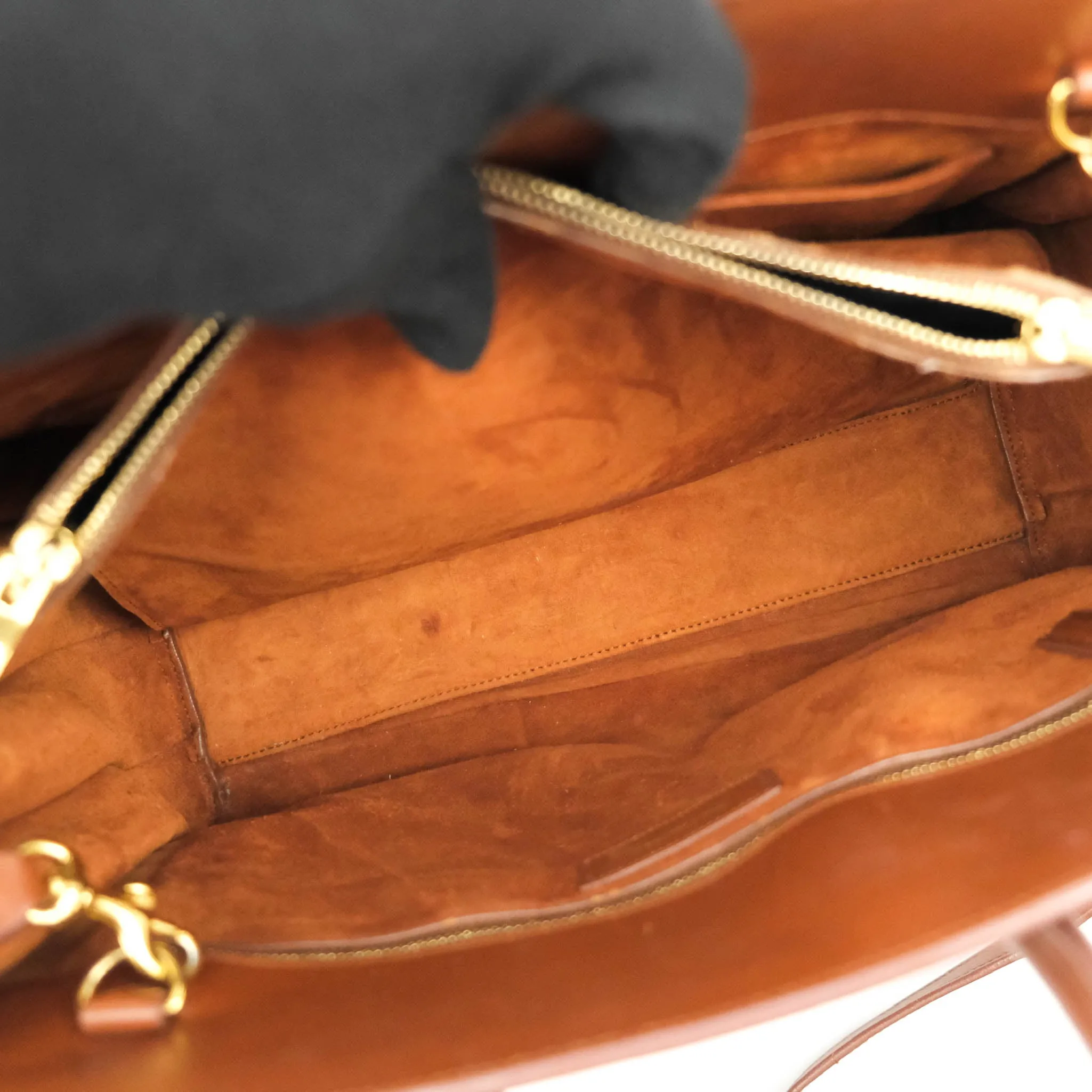 Saint Laurent Small Sac de Jour Bag Brown Calfskin Gold Hardware