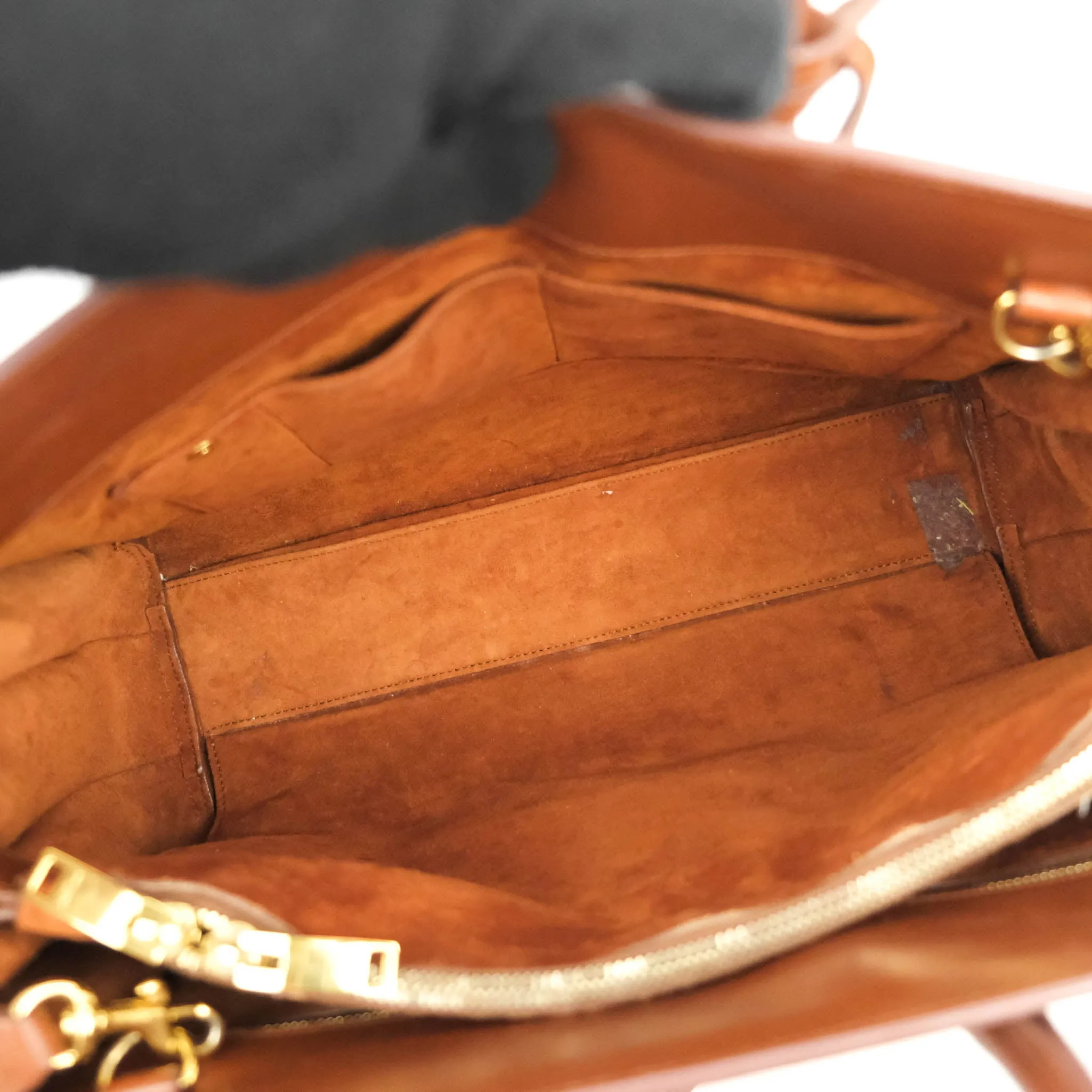 Saint Laurent Small Sac de Jour Bag Brown Calfskin Gold Hardware