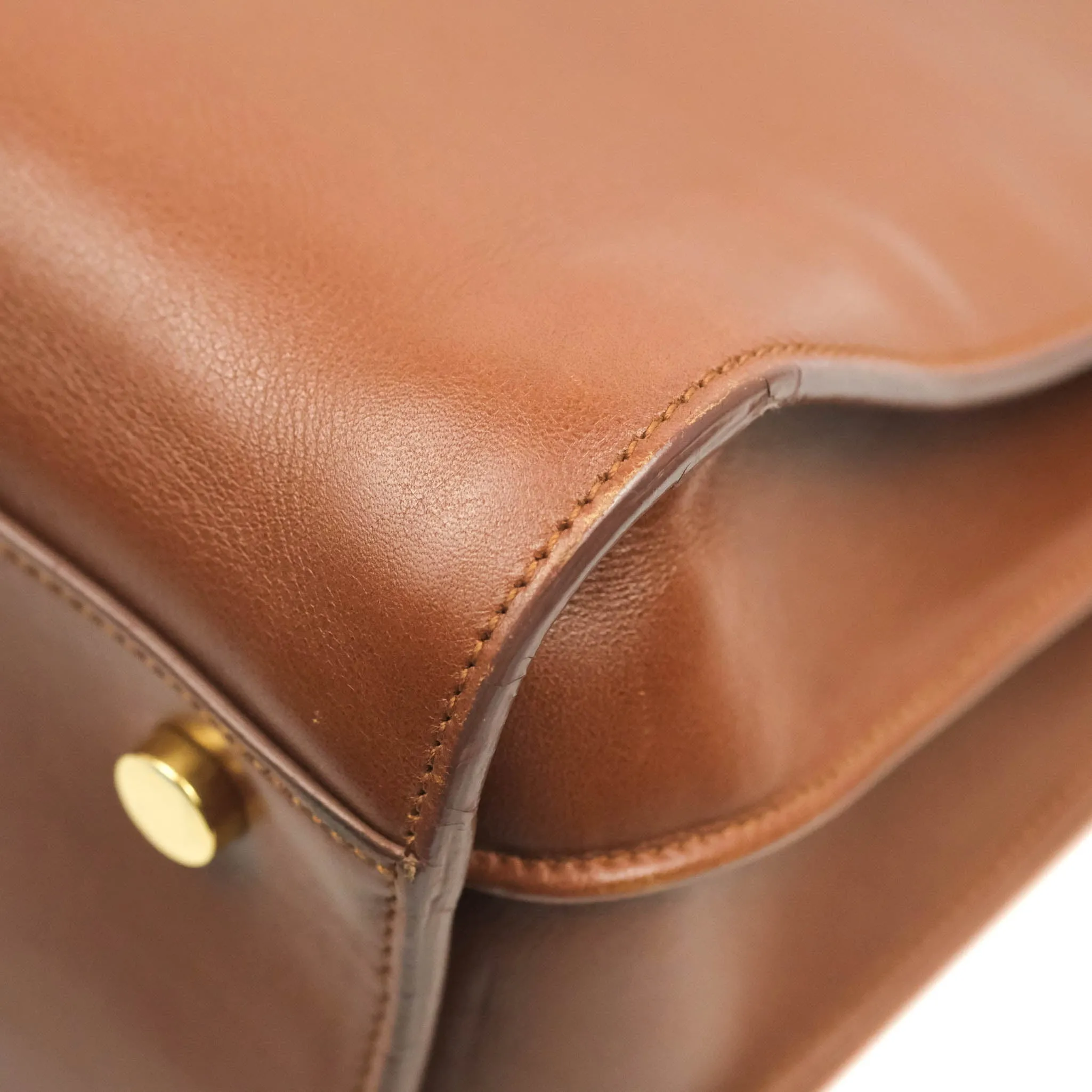 Saint Laurent Small Sac de Jour Bag Brown Calfskin Gold Hardware