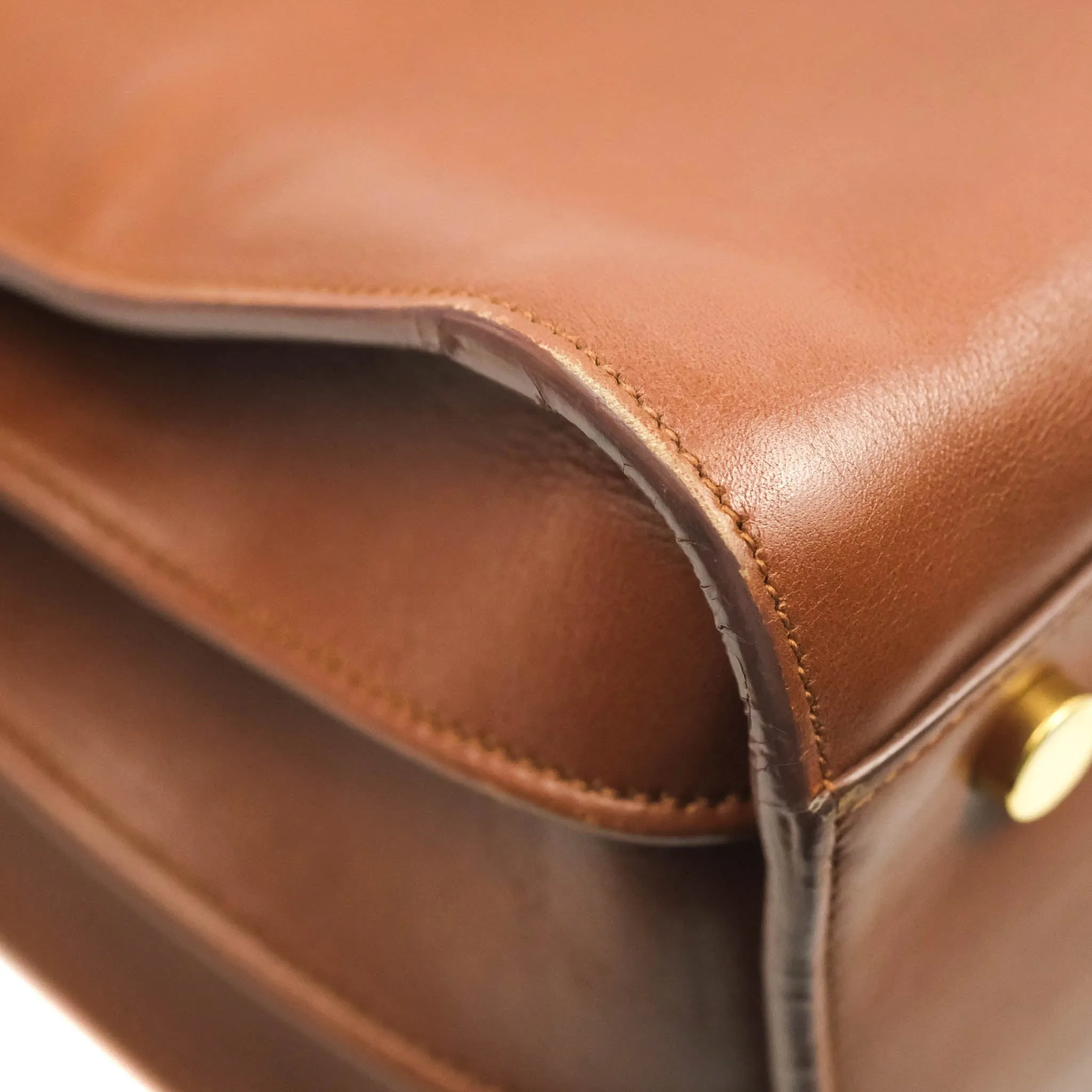 Saint Laurent Small Sac de Jour Bag Brown Calfskin Gold Hardware