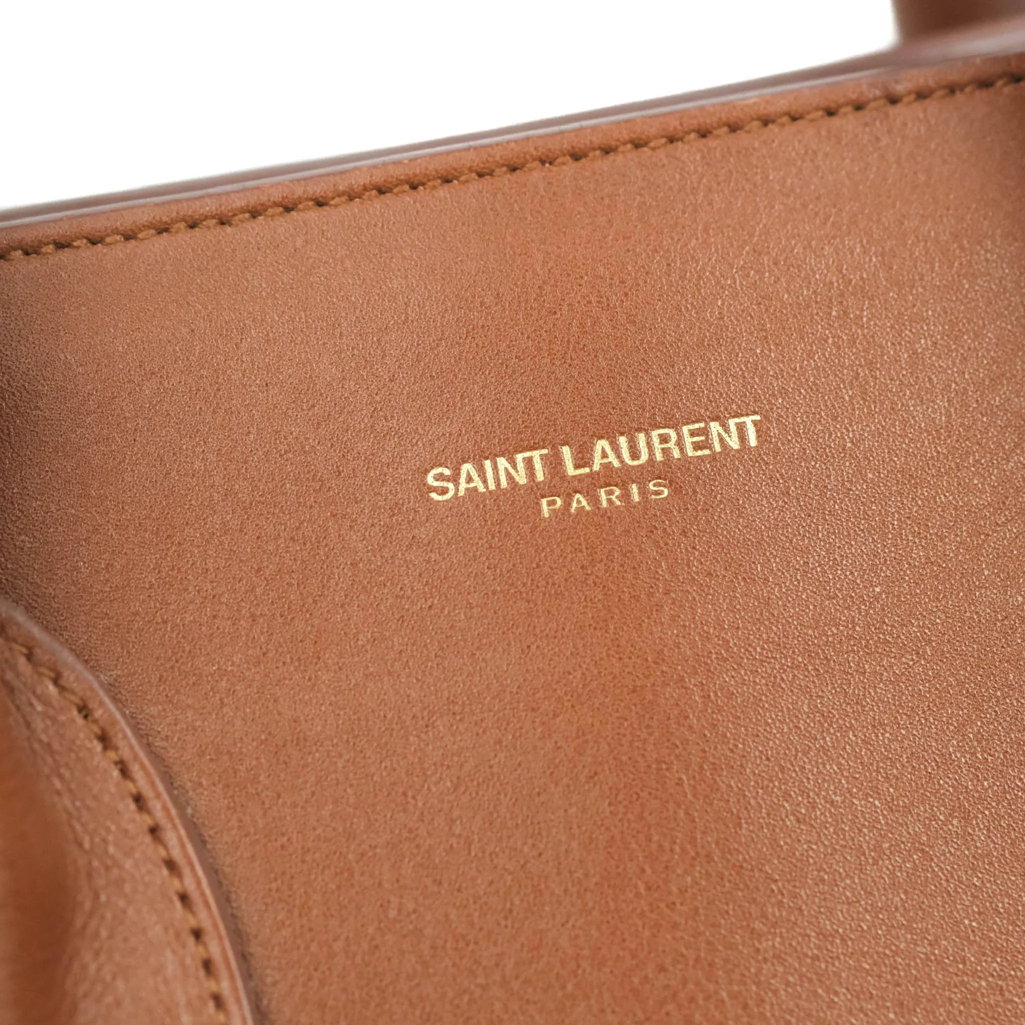 Saint Laurent Small Sac de Jour Bag Brown Calfskin Gold Hardware